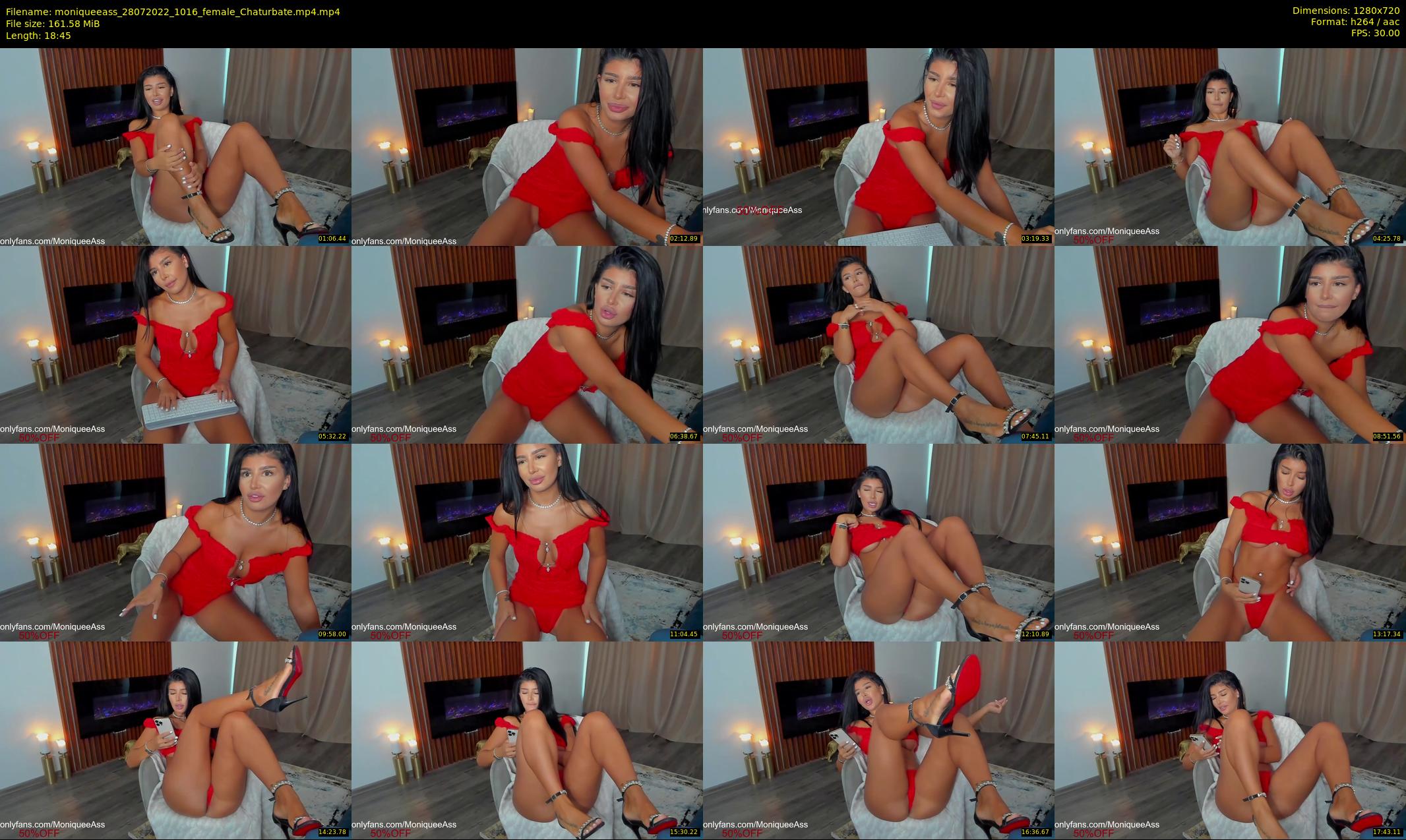 moniqueeass — 19 minute Chaturbate female cam show recording, 720p, Jul 28, 2022