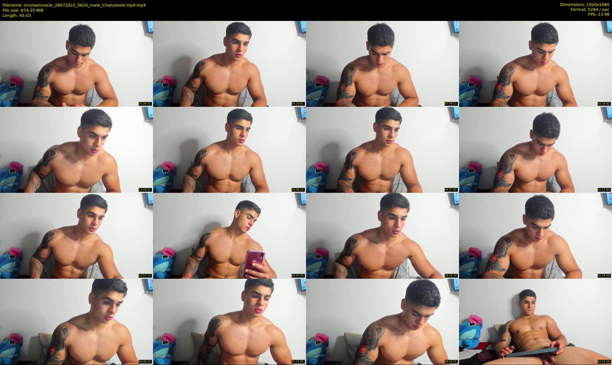 nicolasmuscle — 46 minute Chaturbate male cam show recording, 1080p, Jul 28, 2022