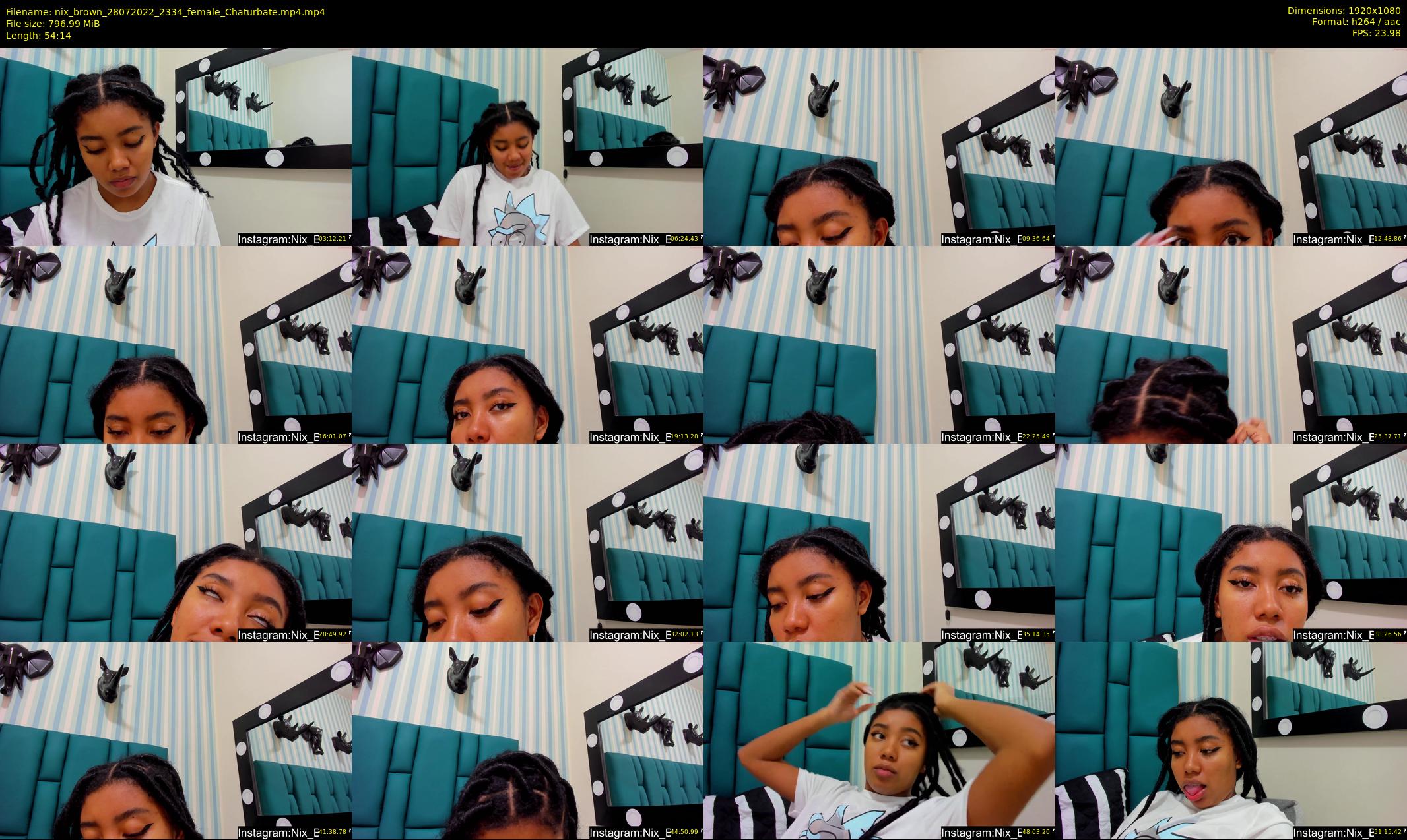 nix_brown — 55 minute Chaturbate female cam show recording, 1080p, Jul 28, 2022