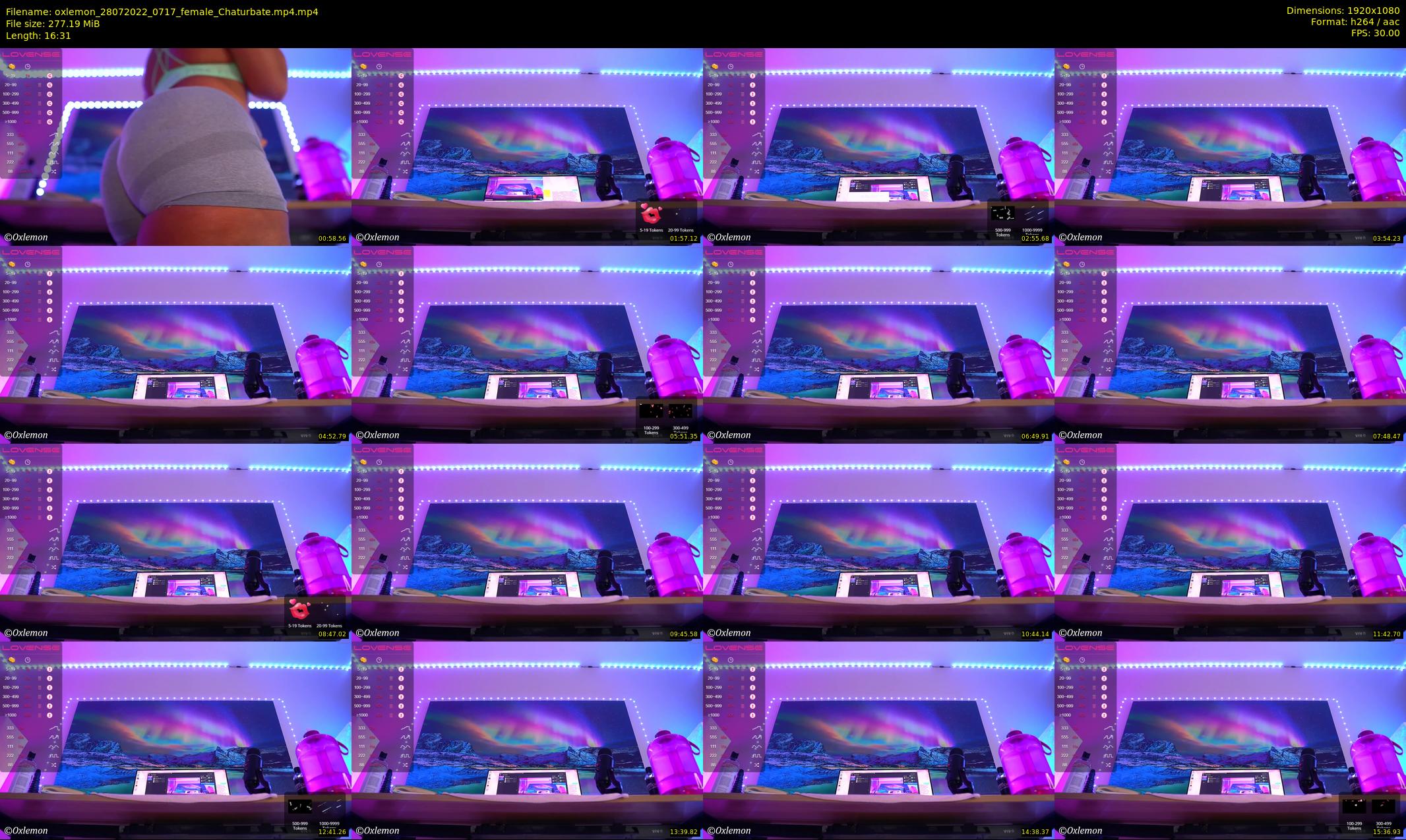 oxlemon — 17 minute Chaturbate female cam show recording, 1080p, Jul 28, 2022