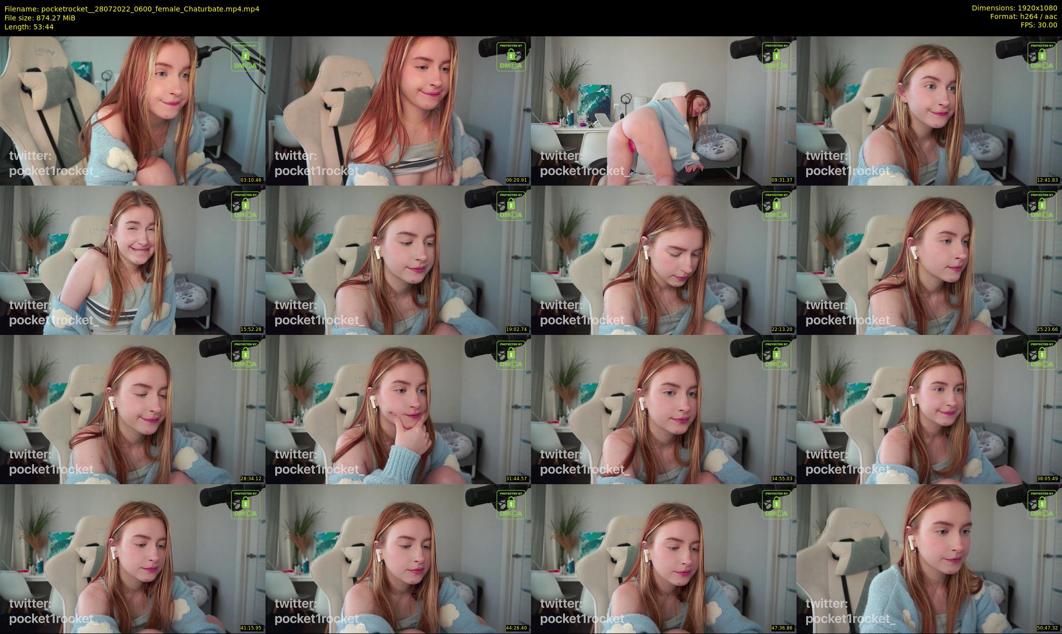 pocketrocket_ — 54 minute Chaturbate female cam show recording, 1080p, Jul 28, 2022