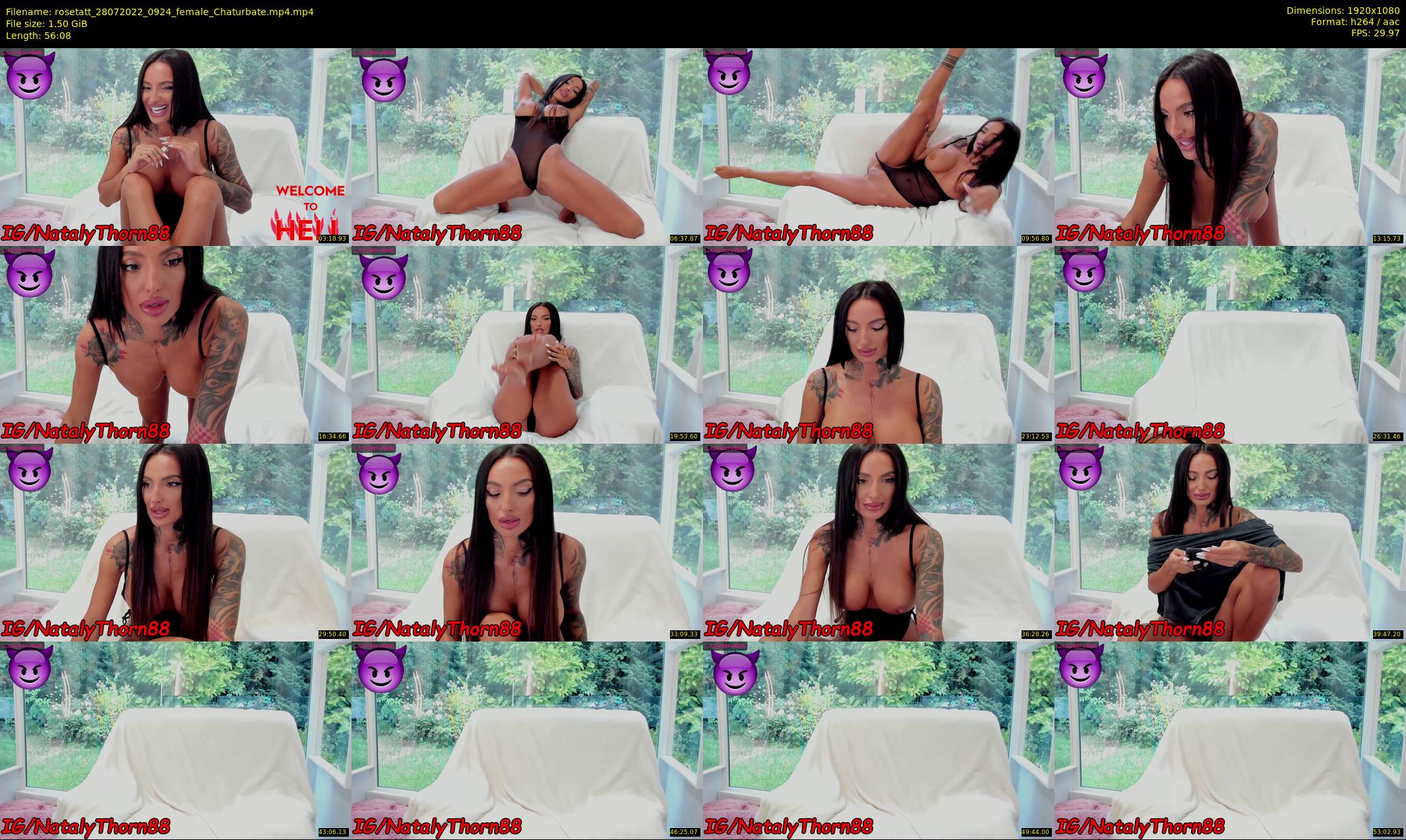 rosetatt — 57 minute Chaturbate female cam show recording, 1080p, Jul 28, 2022