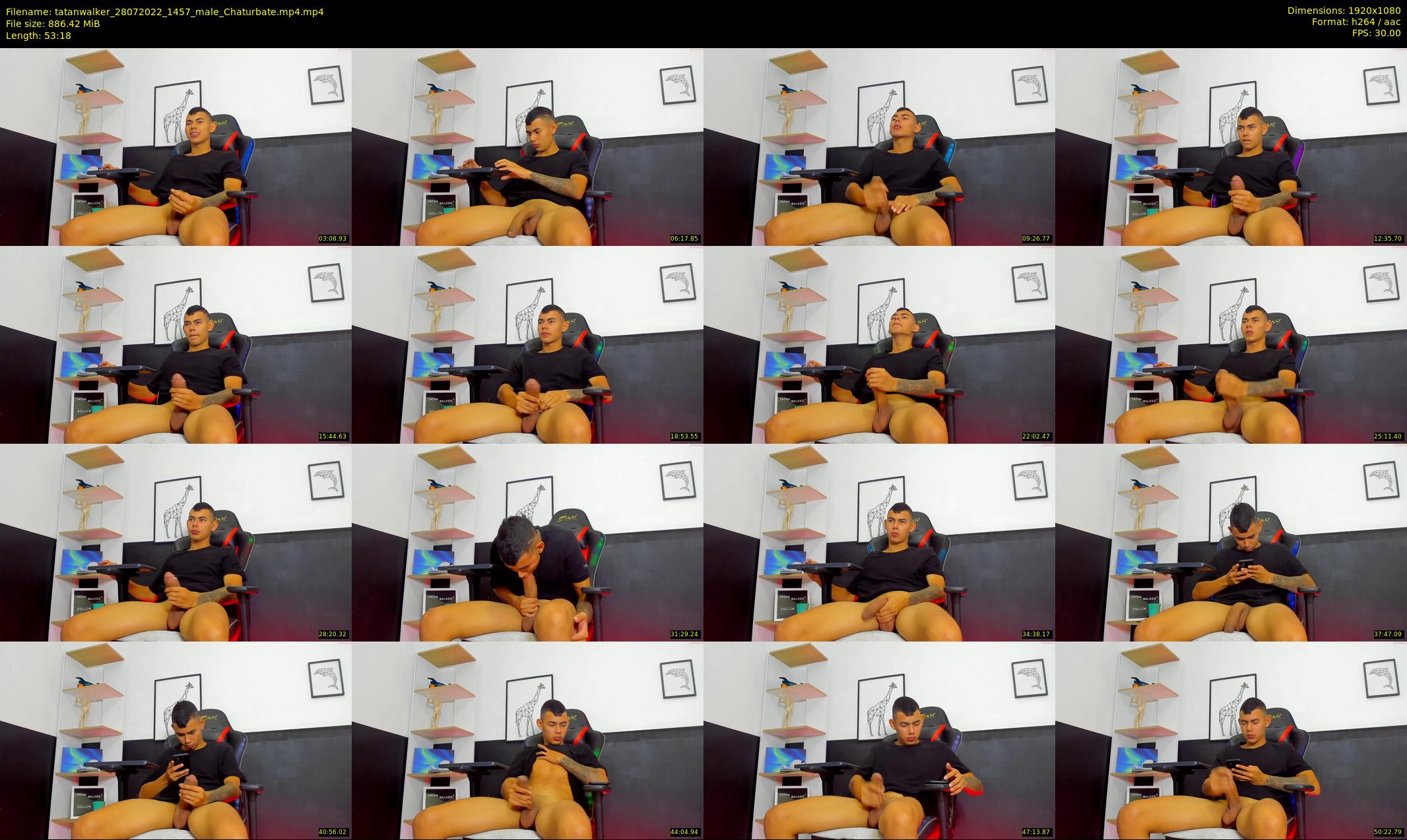 tatanwalker — 54 minute Chaturbate male cam show recording, 1080p, Jul 28, 2022