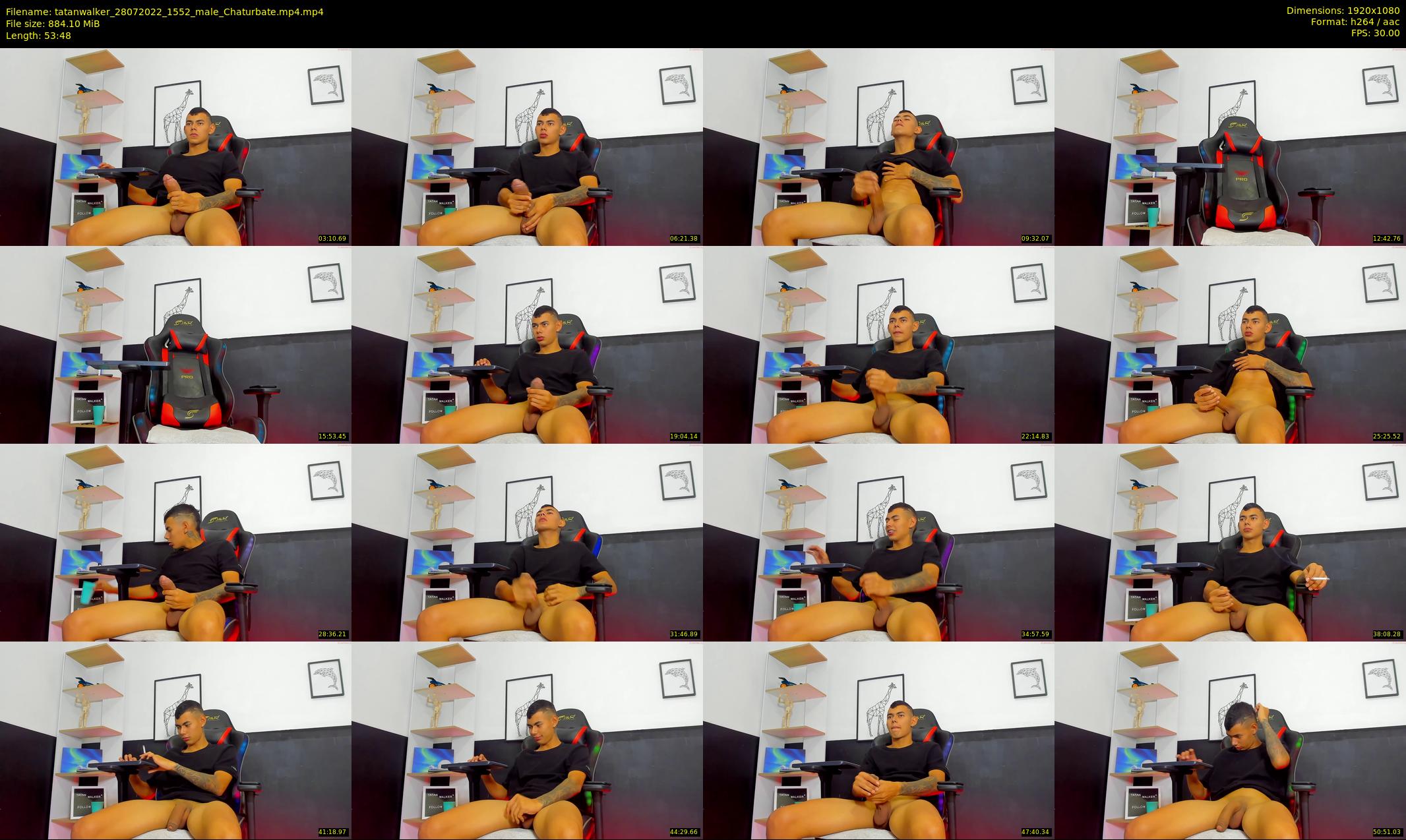 tatanwalker — 54 minute Chaturbate male cam show recording, 1080p, Jul 28, 2022