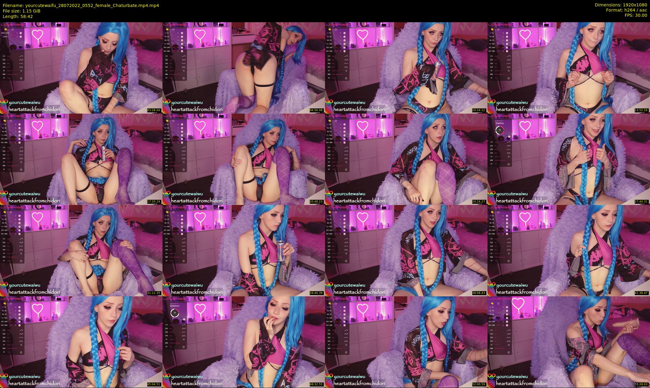 yourcutewaifu — 59 minute Chaturbate female cam show recording, 1080p, Jul 28, 2022