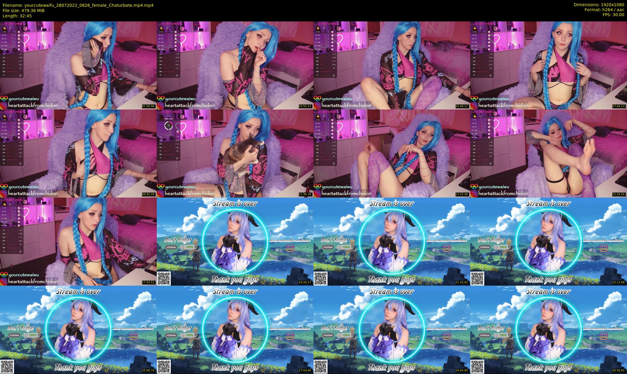 yourcutewaifu — 33 minute Chaturbate female cam show recording, 1080p, Jul 28, 2022