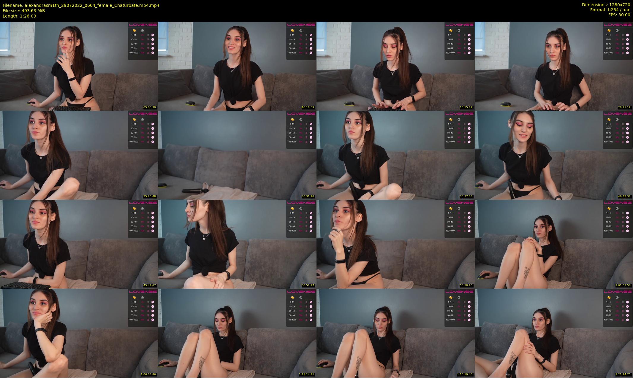 alexandrasm1th — 87 minute Chaturbate female cam show recording, 720p, Jul 29, 2022