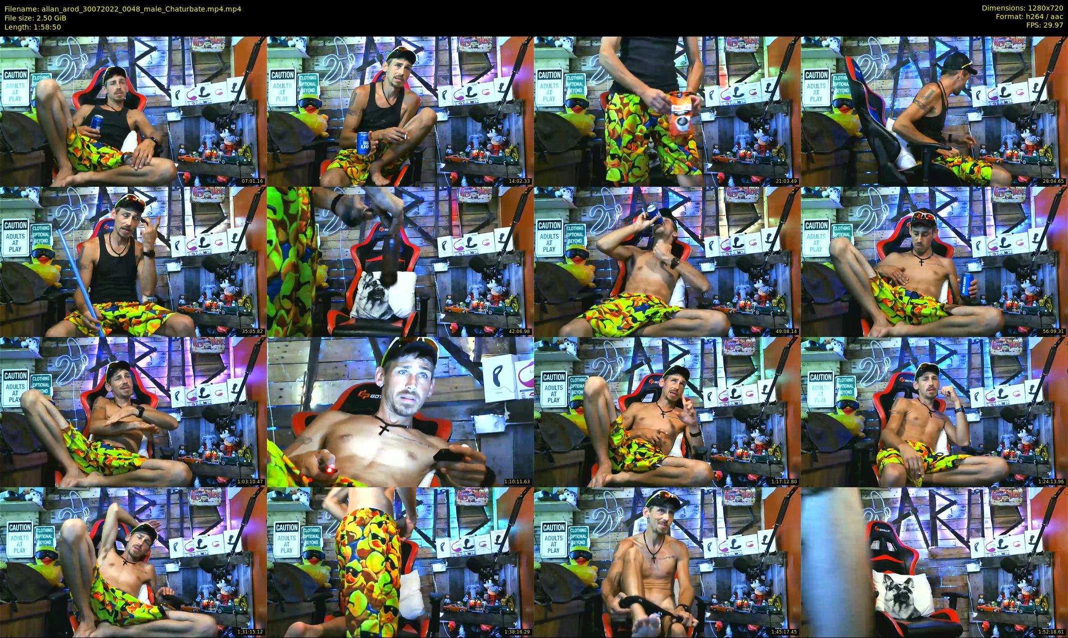 allan_arod — 119 minute Chaturbate male cam show recording, 720p, Jul 30, 2022