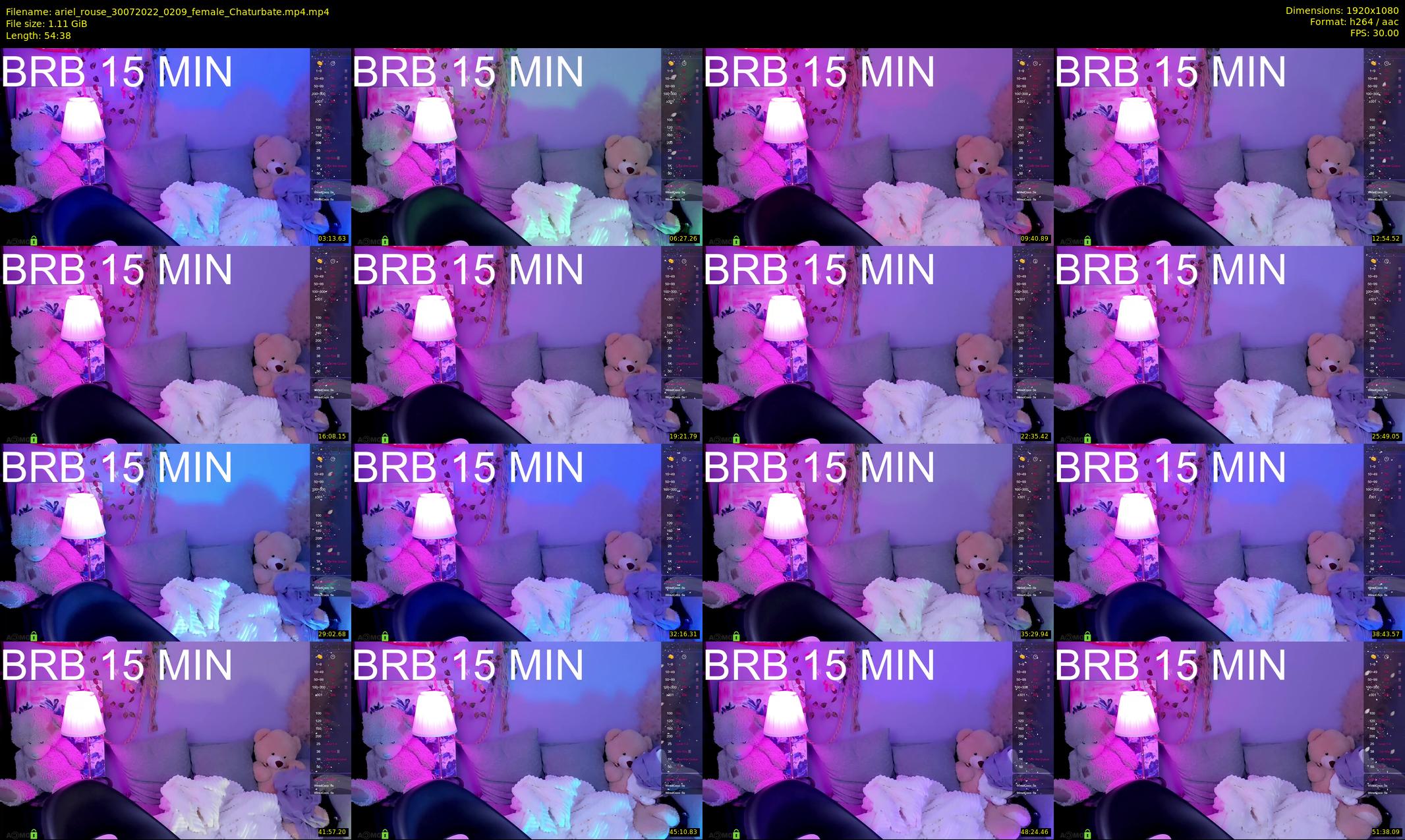 ariel_rouse — 55 minute Chaturbate female cam show recording, 1080p, Jul 30, 2022