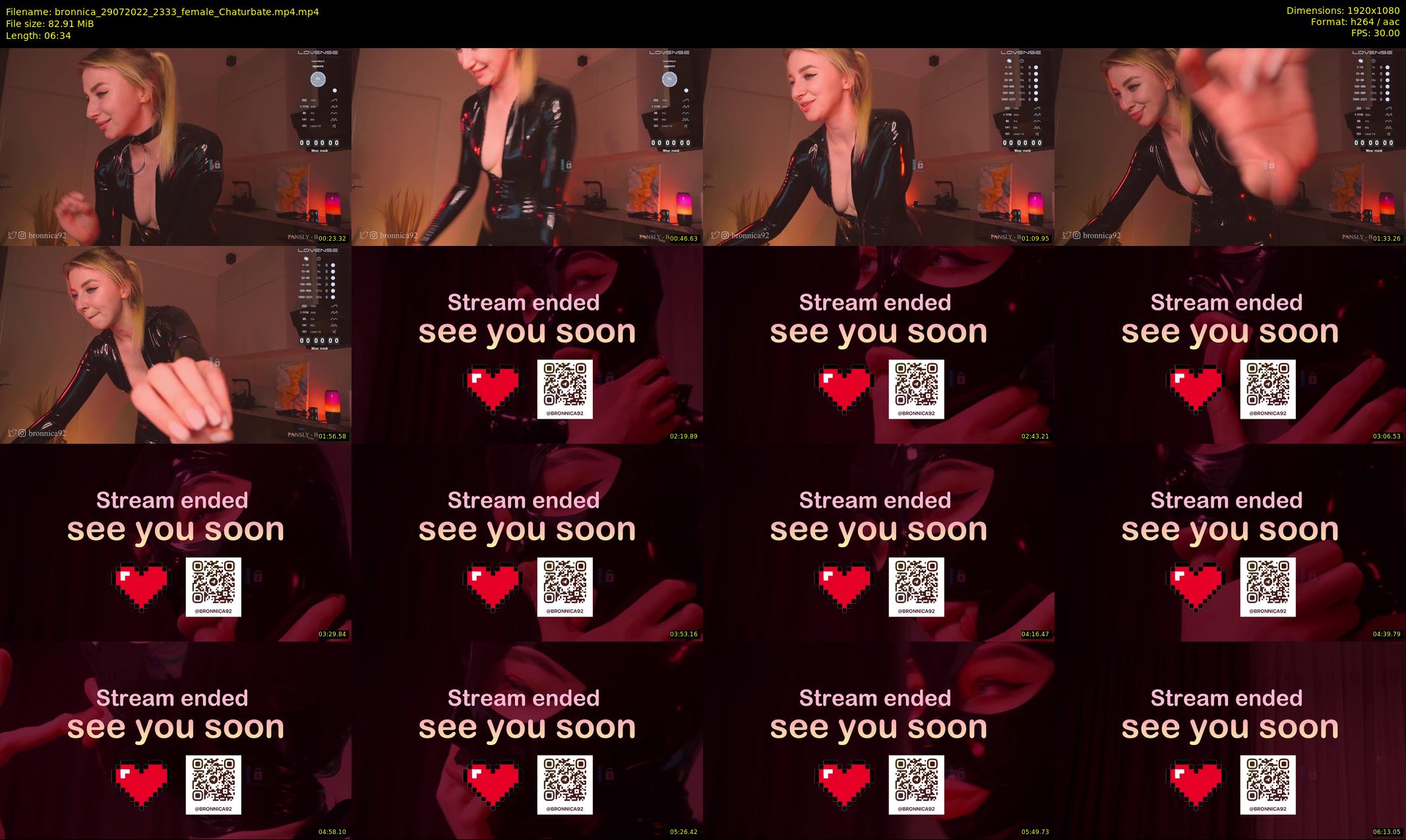 bronnica — 7 minute Chaturbate female cam show recording, 1080p, Jul 29, 2022