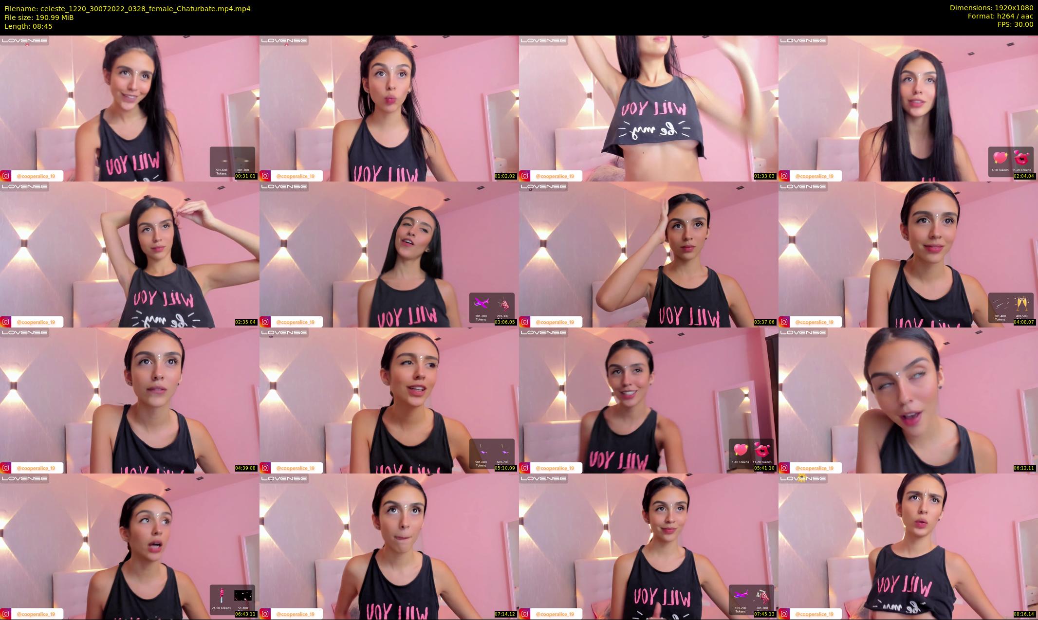 celeste_1220 — 9 minute Chaturbate female cam show recording, 1080p, Jul 30, 2022