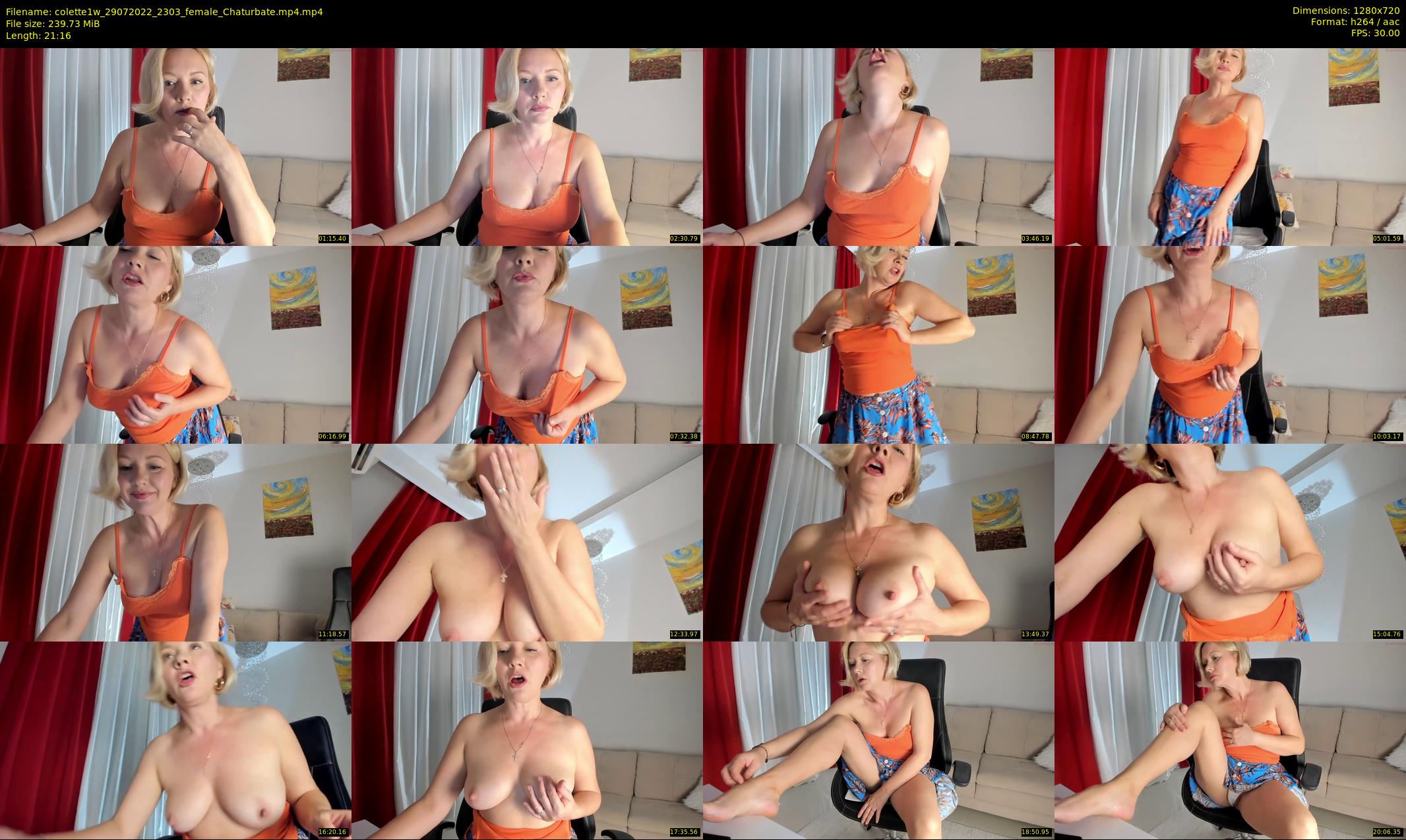 colette1w — 22 minute Chaturbate female cam show recording, 720p, Jul 29, 2022