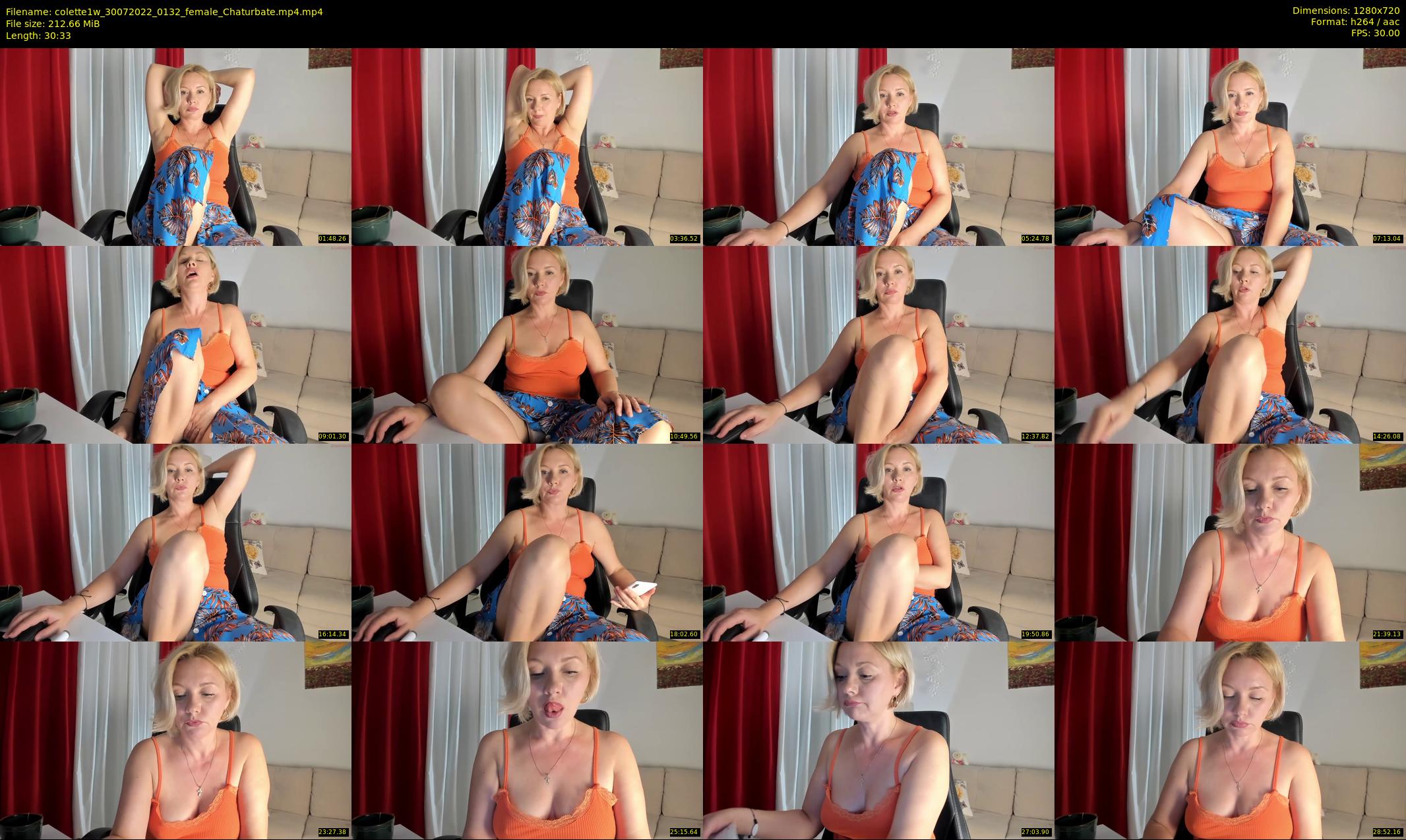 colette1w — 31 minute Chaturbate female cam show recording, 720p, Jul 30, 2022