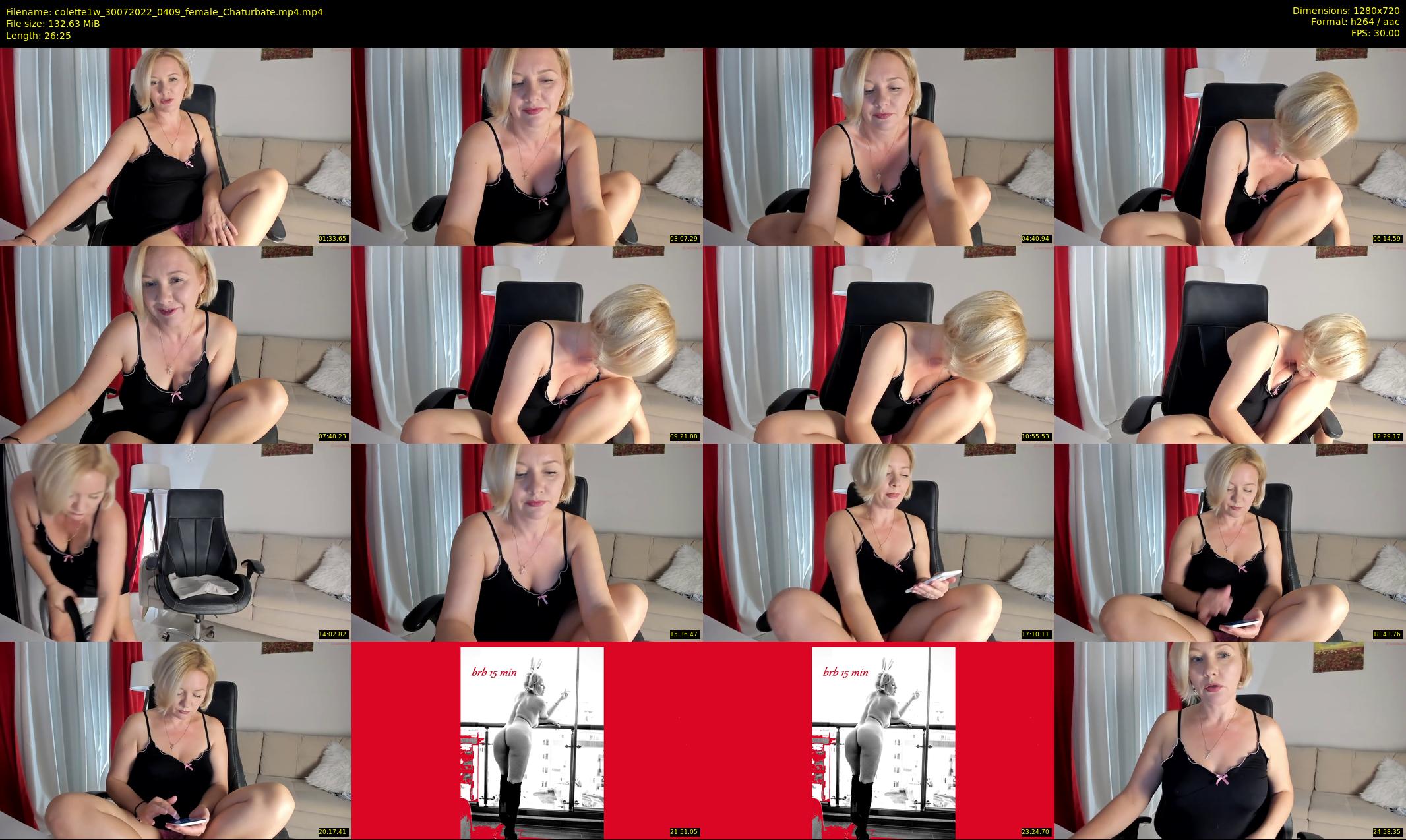 colette1w — 27 minute Chaturbate female cam show recording, 720p, Jul 30, 2022