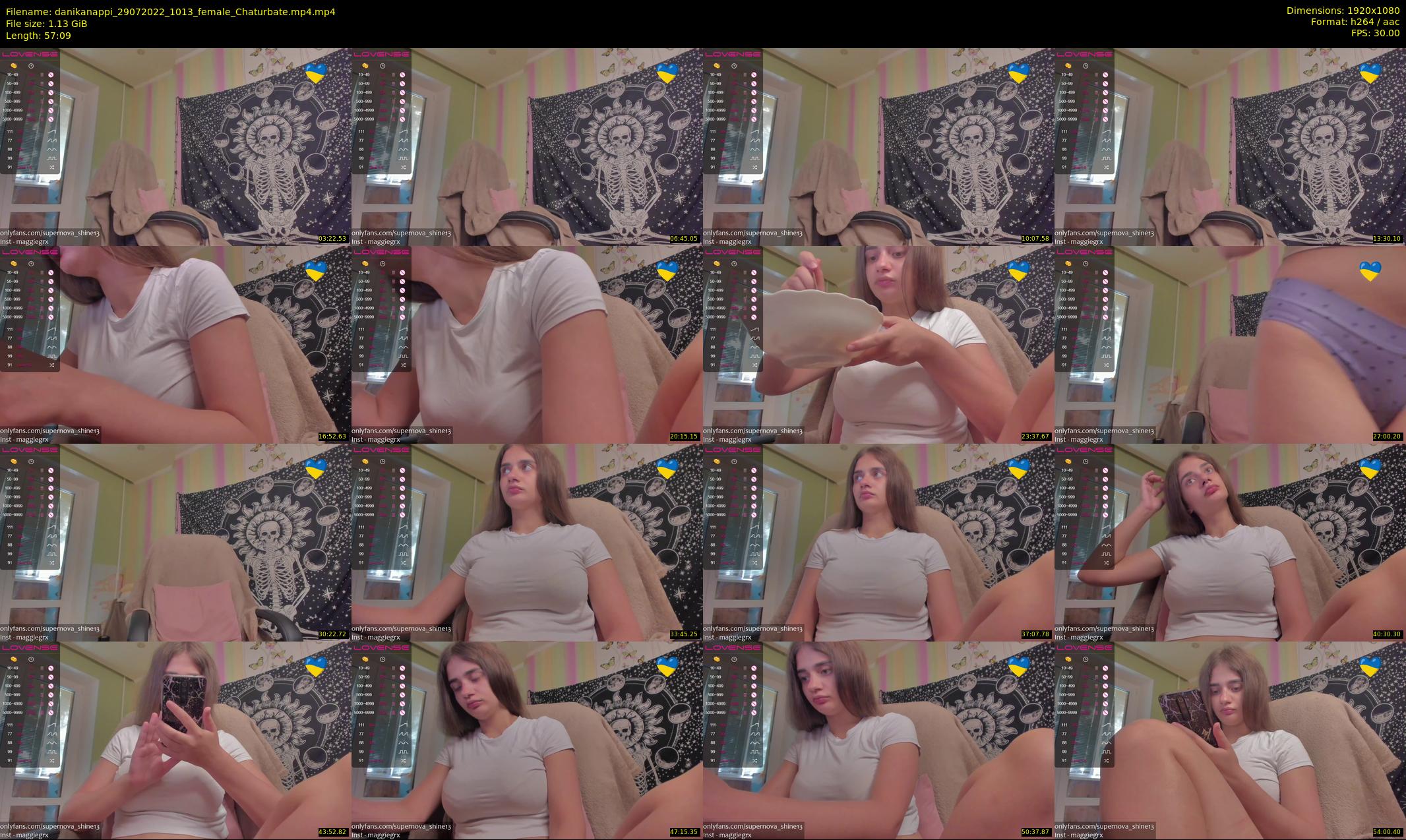 danikanappi — 58 minute Chaturbate female cam show recording, 1080p, Jul 29, 2022