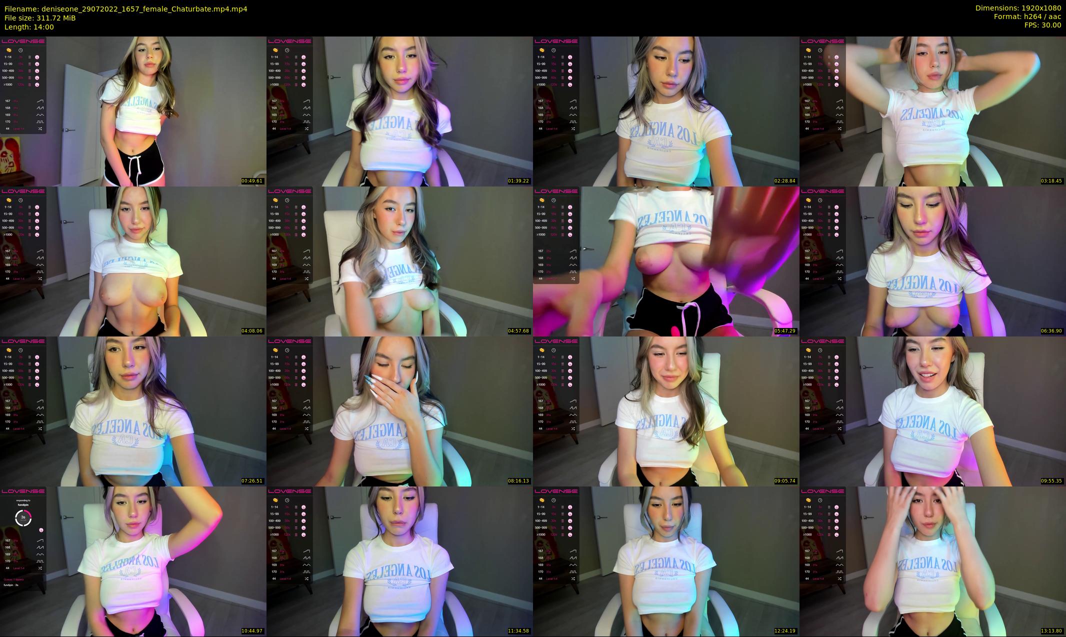 deniseone — 14 minute Chaturbate female cam show recording, 1080p, Jul 29, 2022