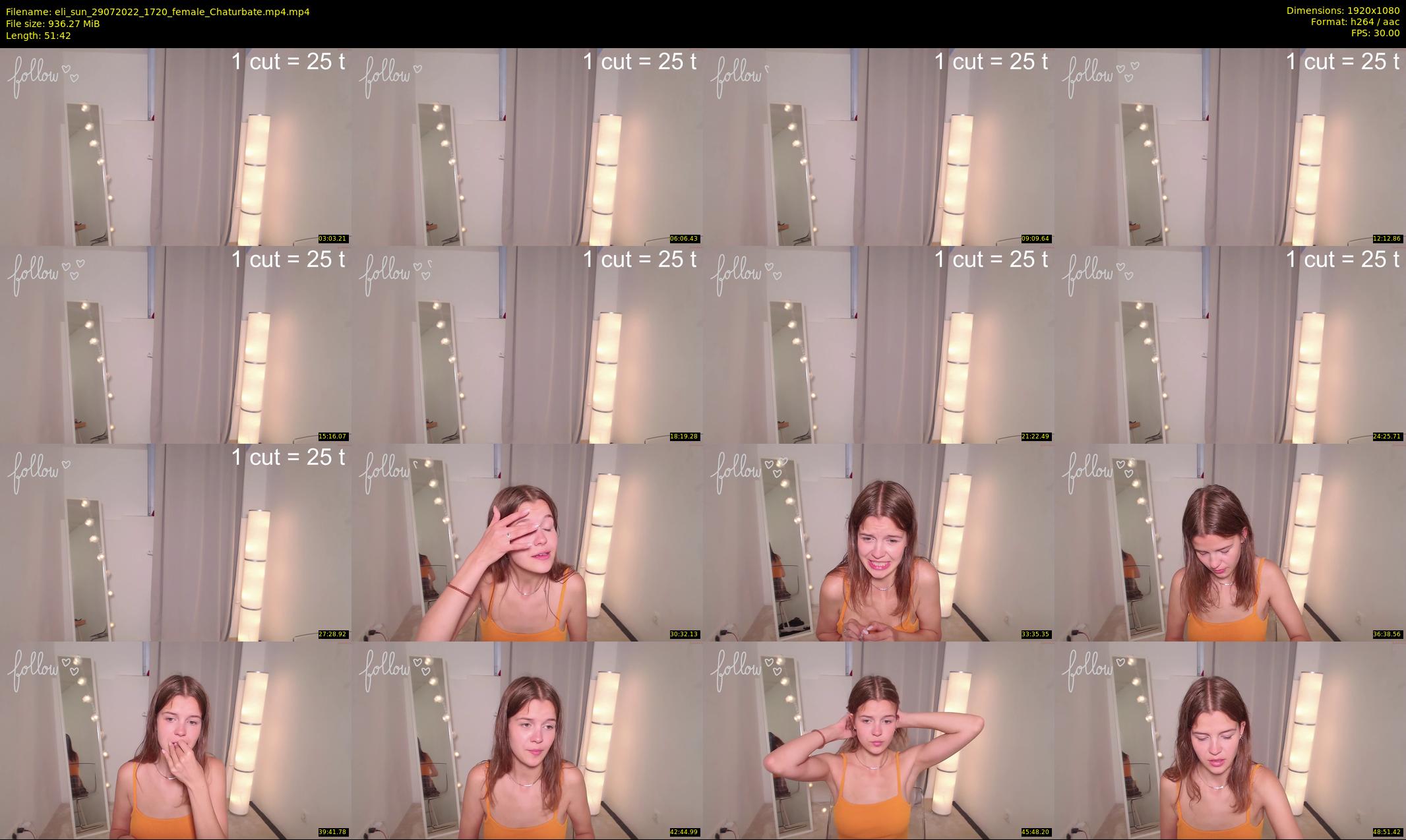 eli_sun — 52 minute Chaturbate female cam show recording, 1080p, Jul 29, 2022