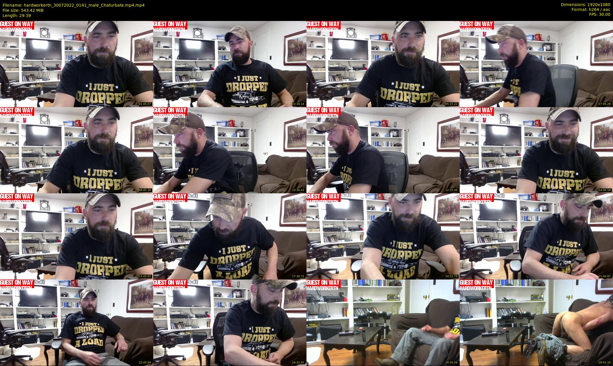 hardworkertn — 30 minute Chaturbate male cam show recording, 1080p, Jul 30, 2022