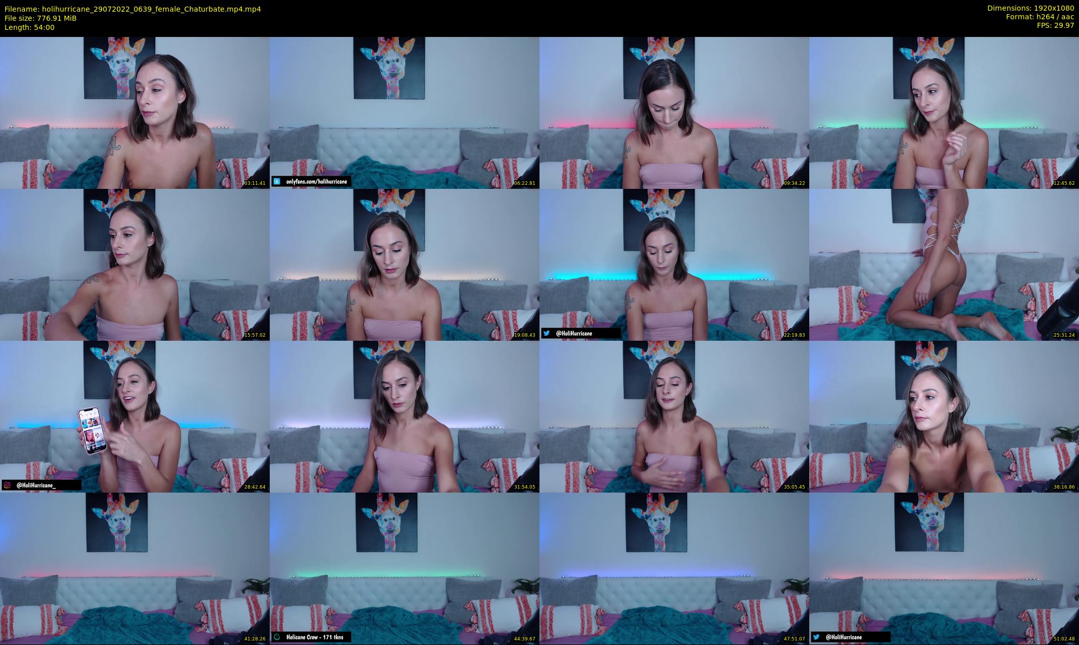 holihurricane — 54 minute Chaturbate female cam show recording, 1080p, Jul 29, 2022