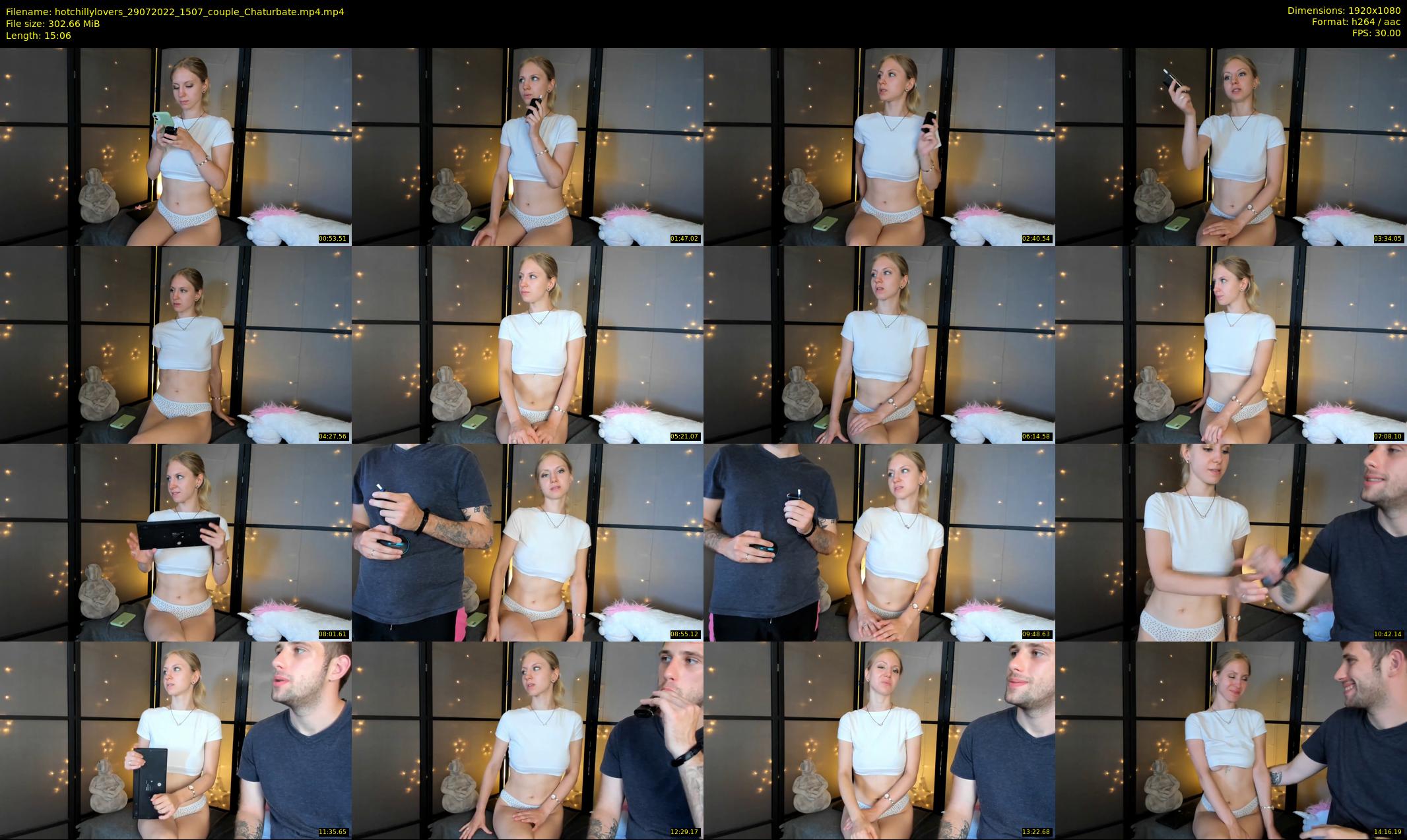 hotchillylovers — 16 minute Chaturbate couple cam show recording, 1080p, Jul 29, 2022