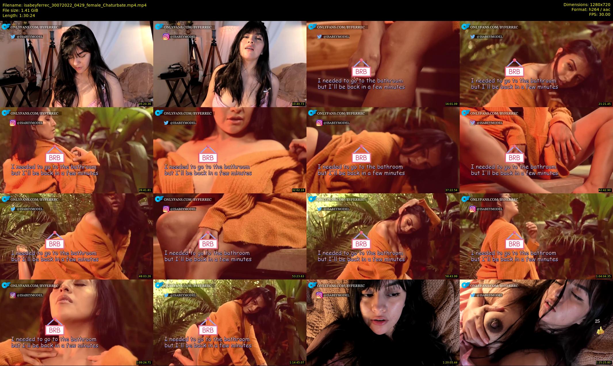 isabeyferrec — 91 minute Chaturbate female cam show recording, 720p, Jul 30, 2022