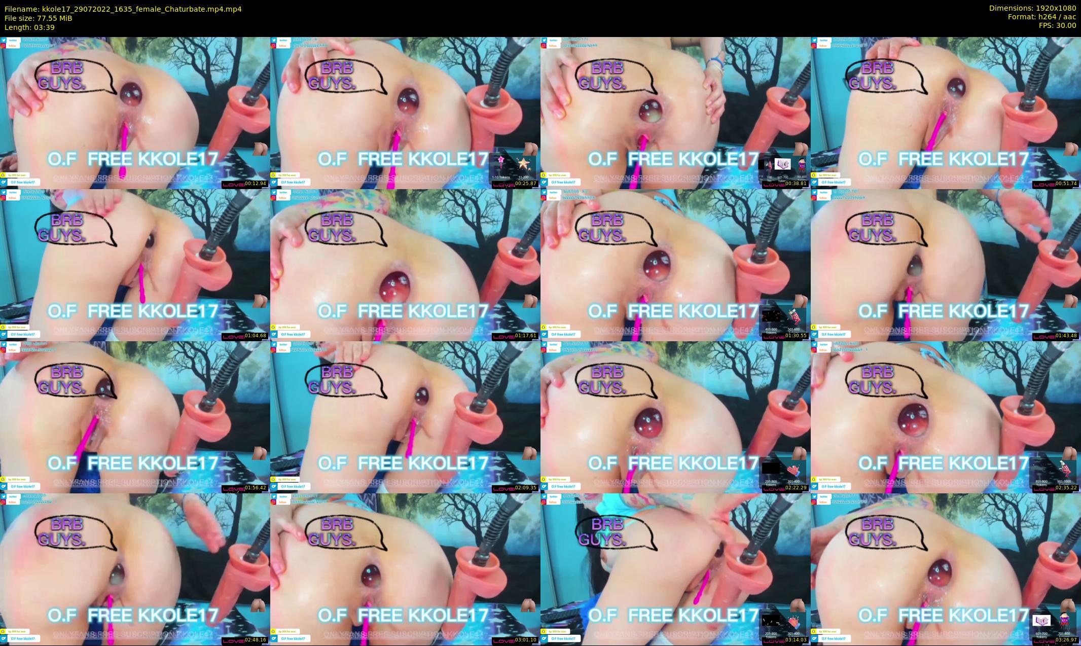 kkole17 — 4 minute Chaturbate female cam show recording, 1080p, Jul 29, 2022