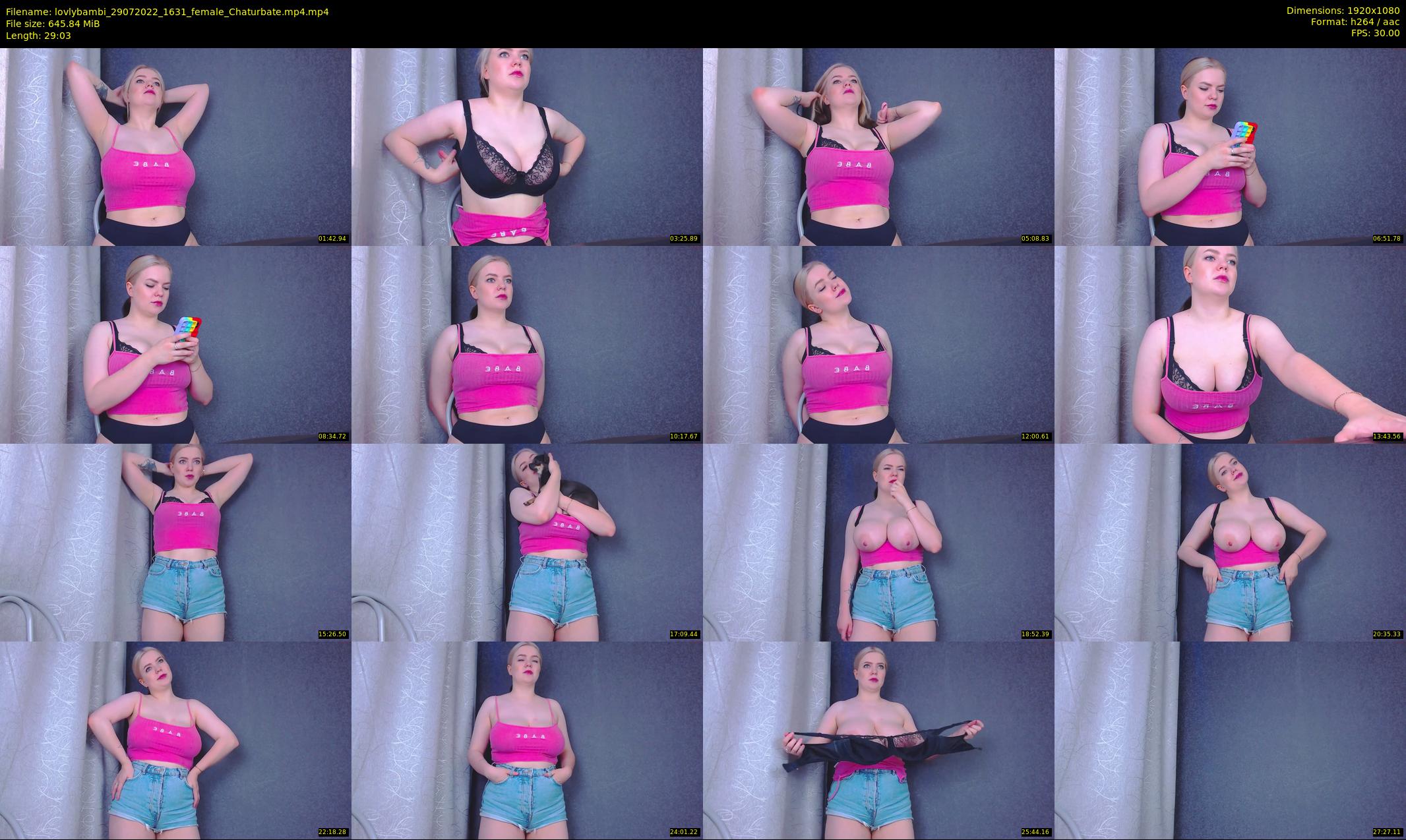 lovlybambi — 30 minute Chaturbate female cam show recording, 1080p, Jul 29, 2022