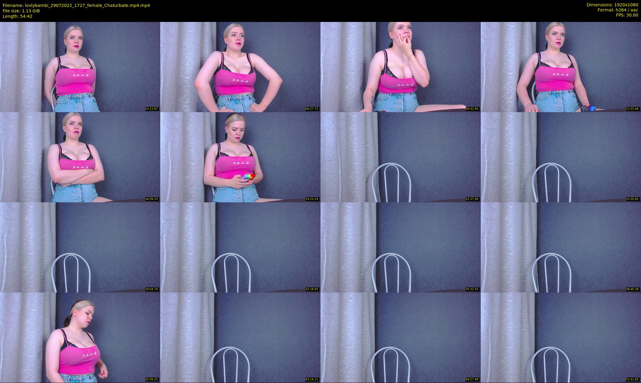 lovlybambi — 55 minute Chaturbate female cam show recording, 1080p, Jul 29, 2022