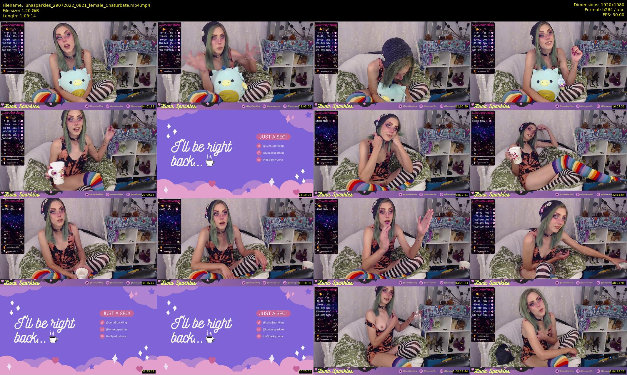 lunasparkles — 69 minute Chaturbate female cam show recording, 1080p, Jul 29, 2022