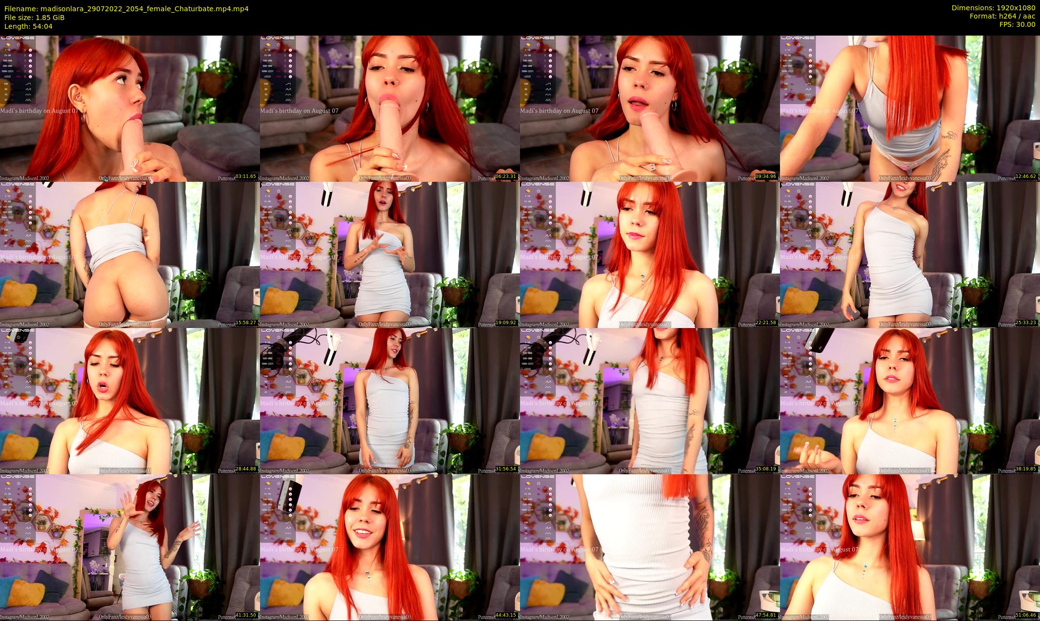 madisonlara — 55 minute Chaturbate female cam show recording, 1080p, Jul 29, 2022