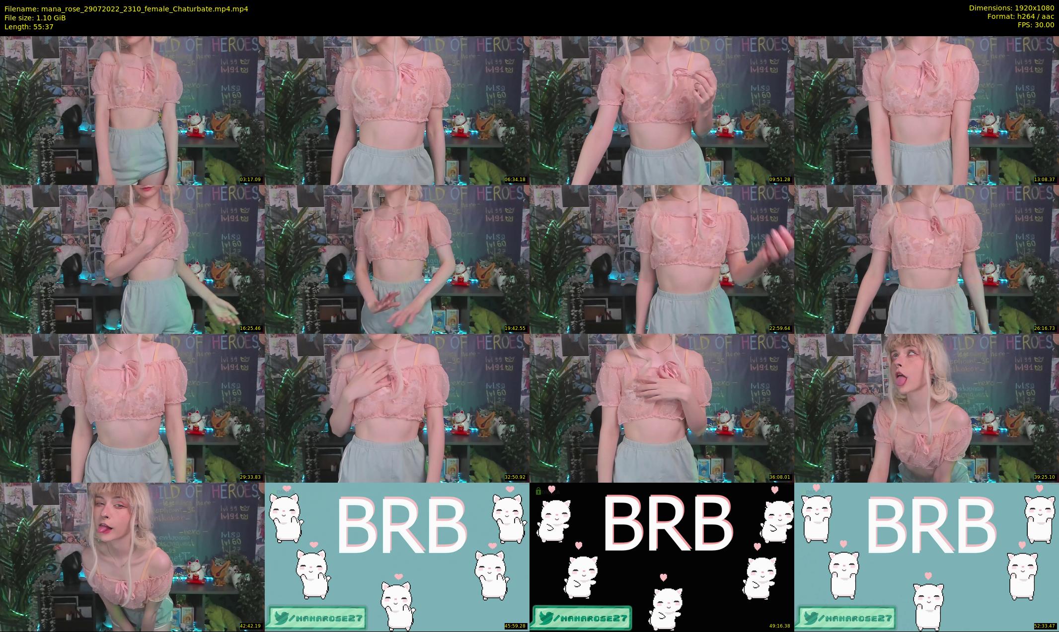 mana_rose — 56 minute Chaturbate female cam show recording, 1080p, Jul 29, 2022