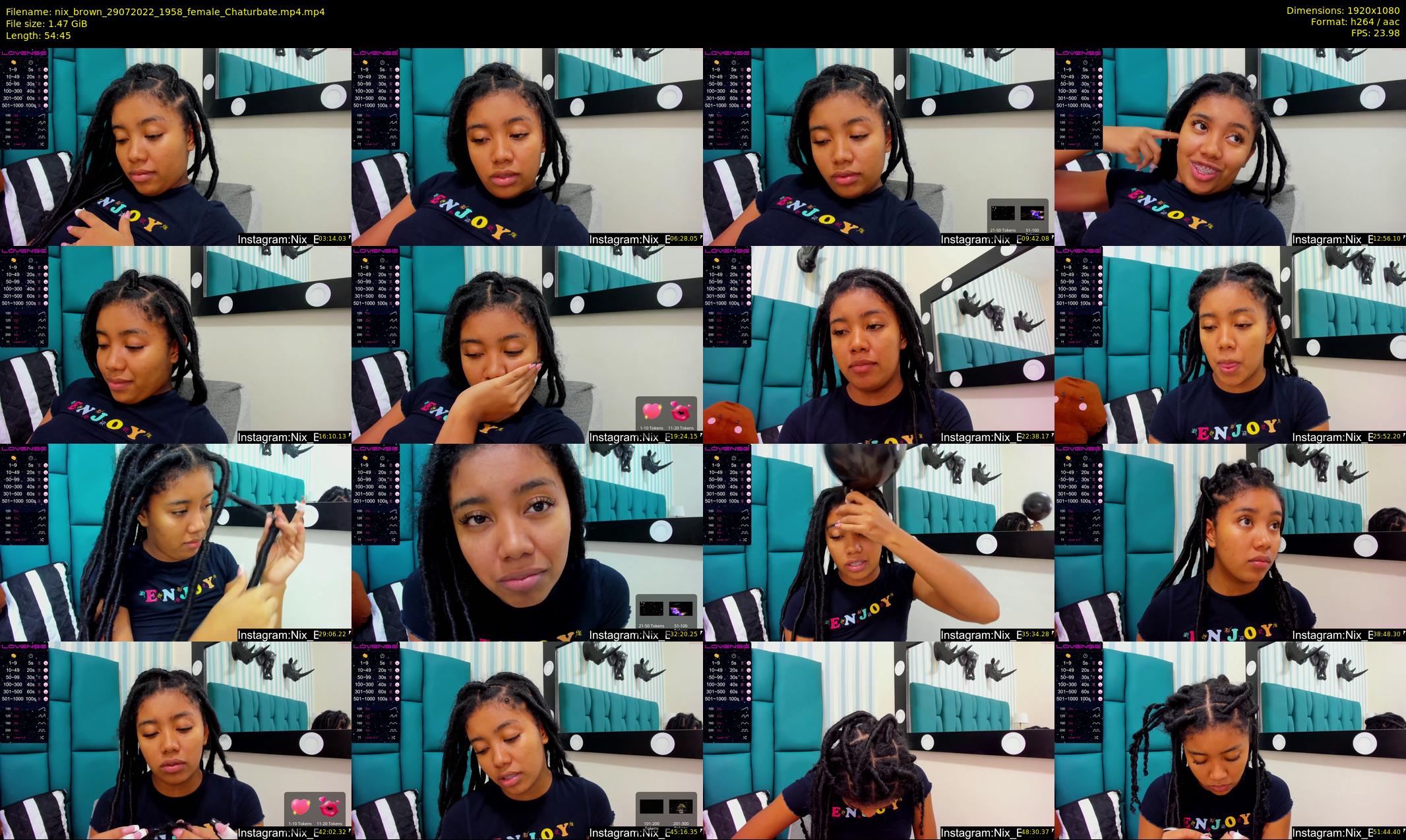 nix_brown — 55 minute Chaturbate female cam show recording, 1080p, Jul 29, 2022