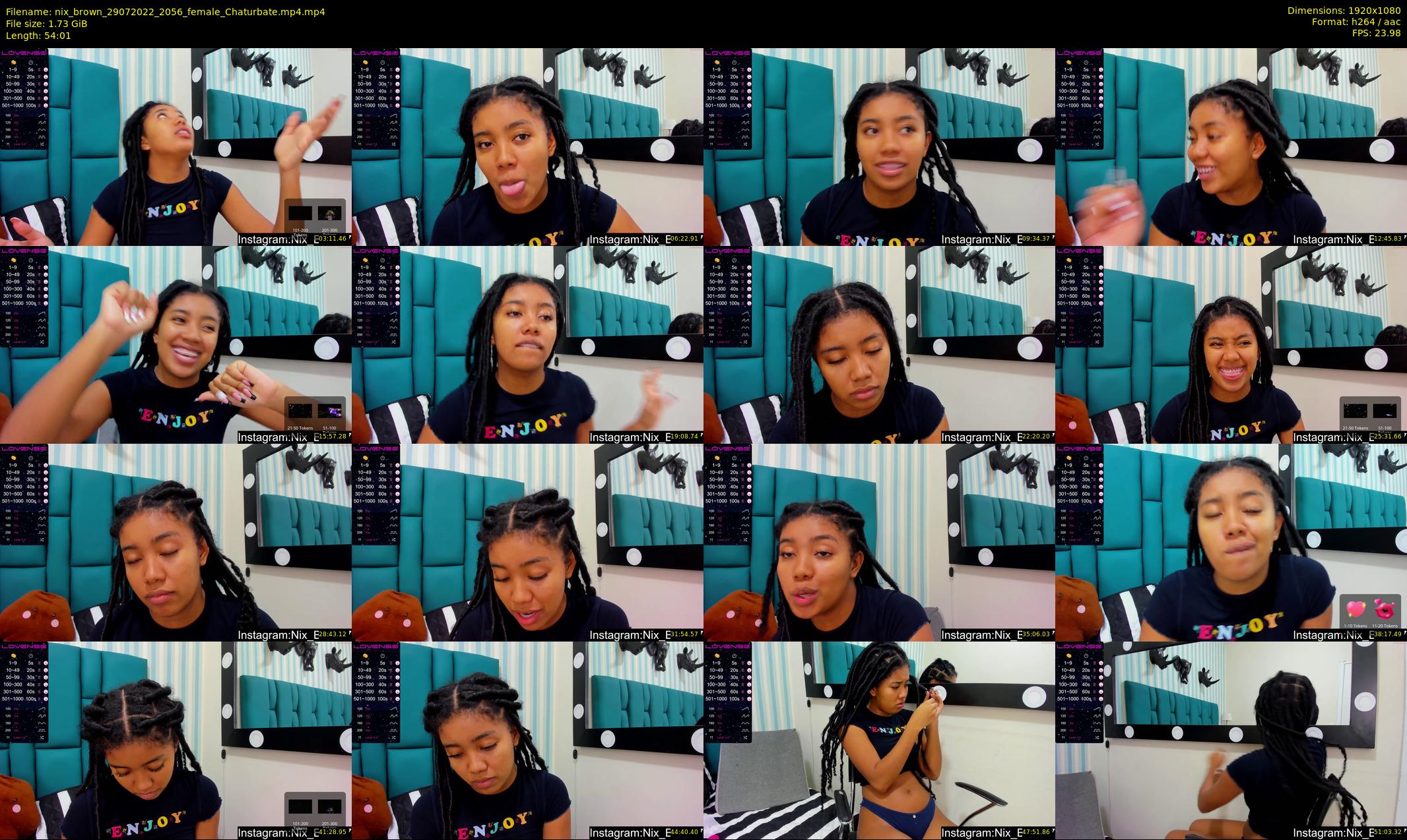 nix_brown — 55 minute Chaturbate female cam show recording, 1080p, Jul 29, 2022