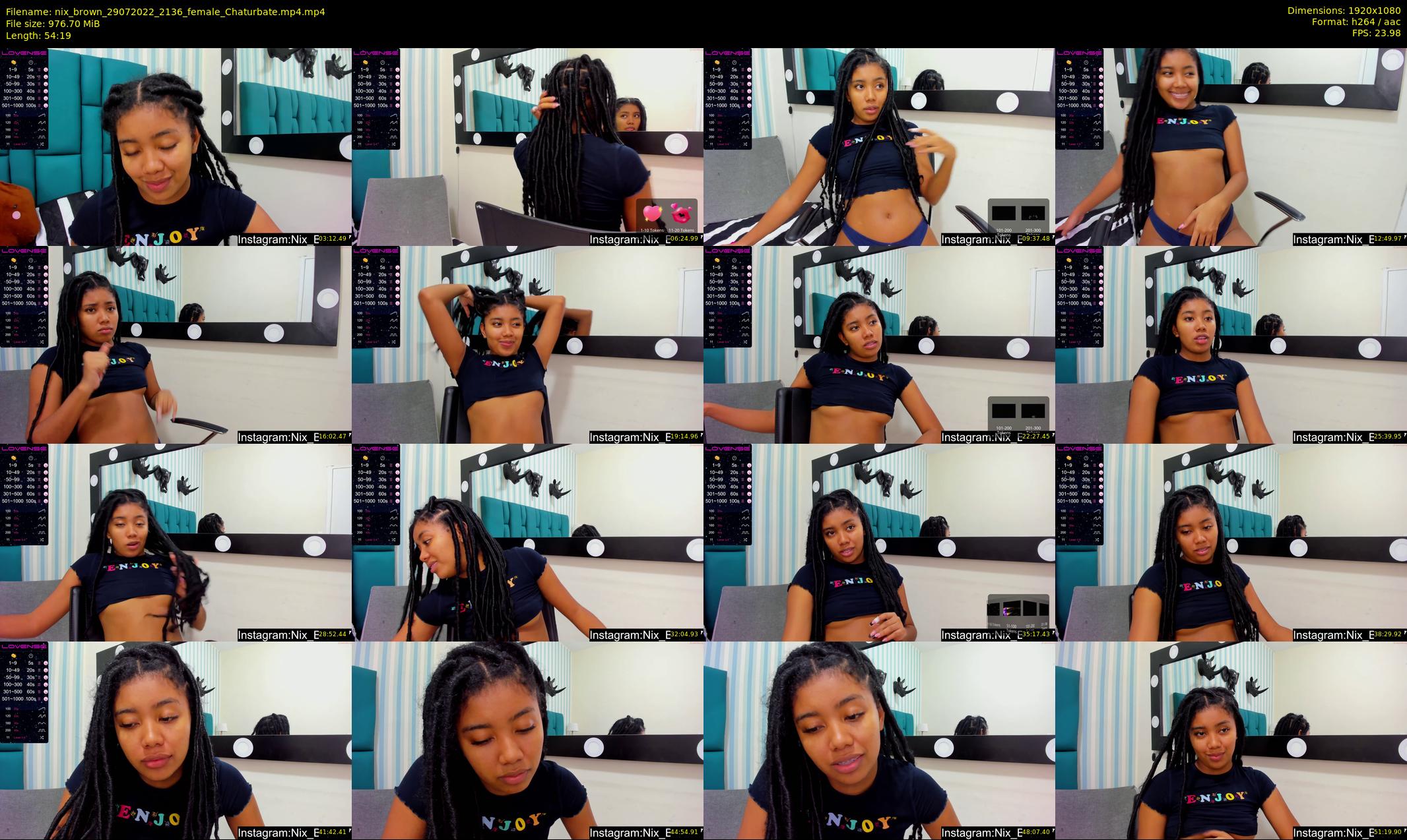 nix_brown — 55 minute Chaturbate female cam show recording, 1080p, Jul 29, 2022