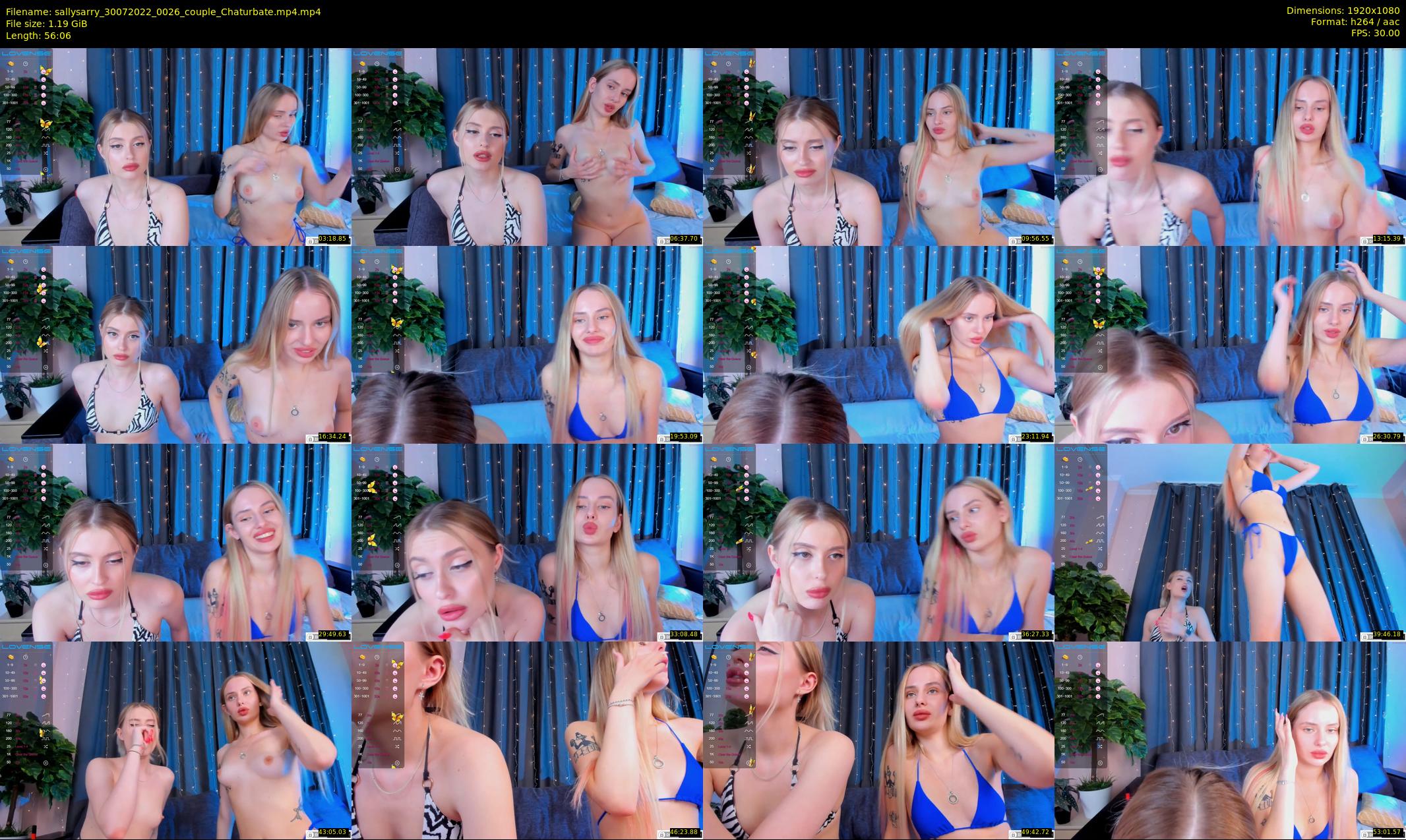 sallysarry — 57 minute Chaturbate couple cam show recording, 1080p, Jul 30, 2022