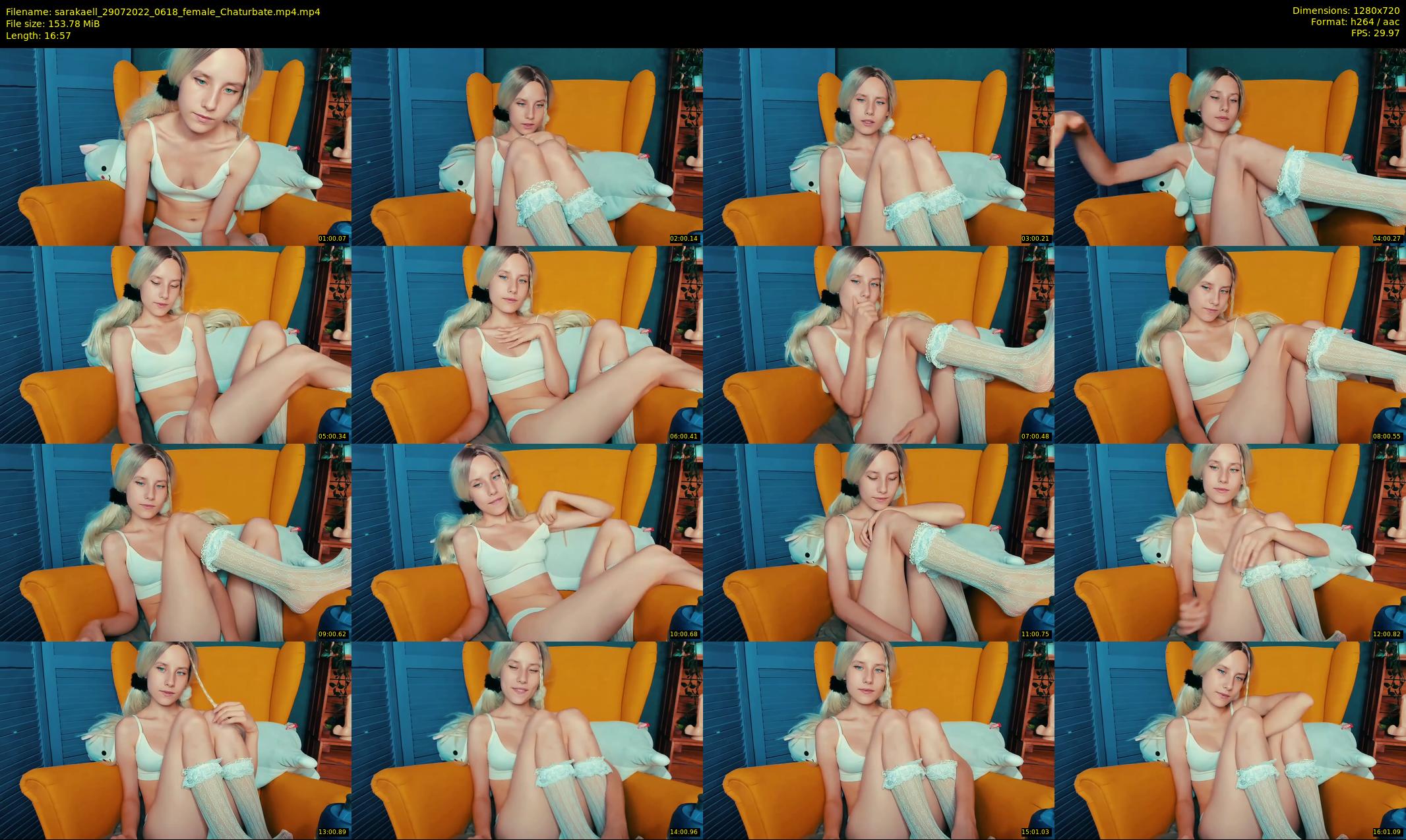sarakaell — 17 minute Chaturbate female cam show recording, 720p, Jul 29, 2022