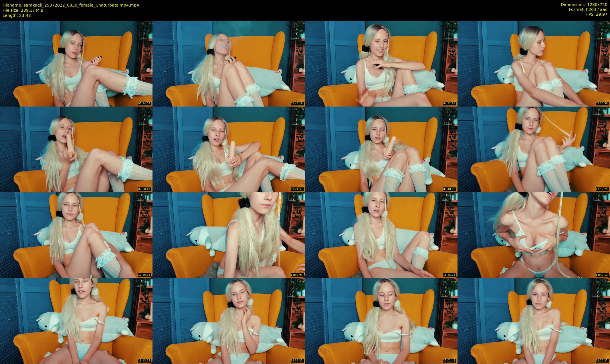 sarakaell — 24 minute Chaturbate female cam show recording, 720p, Jul 29, 2022