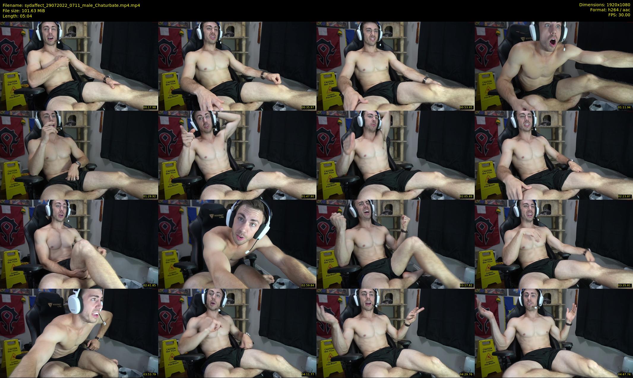 sydaffect — 6 minute Chaturbate male cam show recording, 1080p, Jul 29, 2022