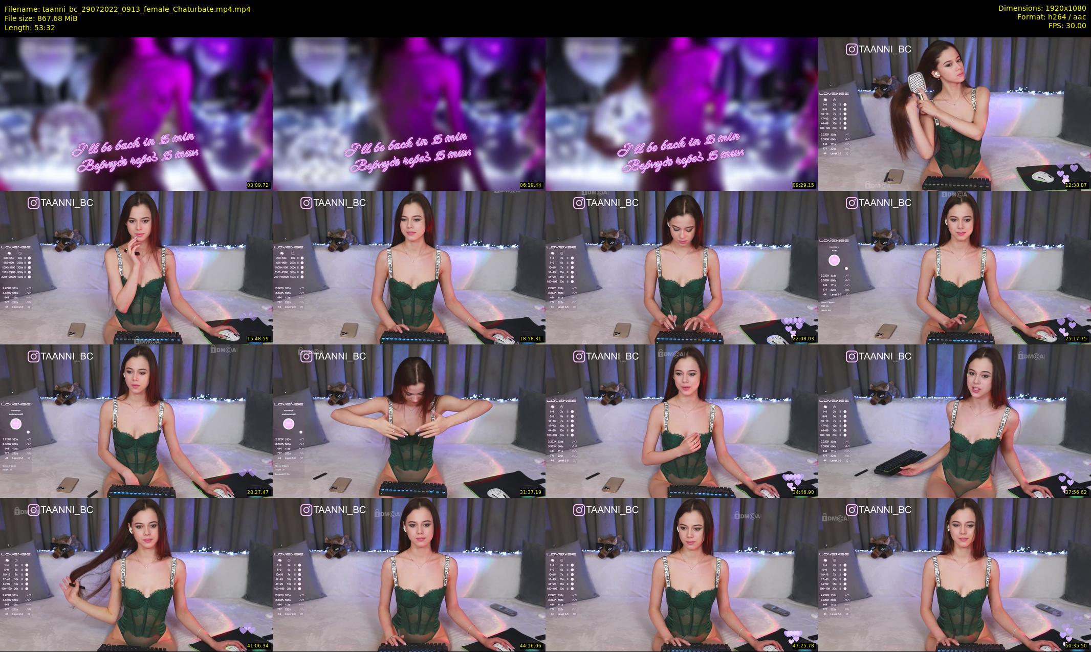 taanni_bc — 54 minute Chaturbate female cam show recording, 1080p, Jul 29, 2022