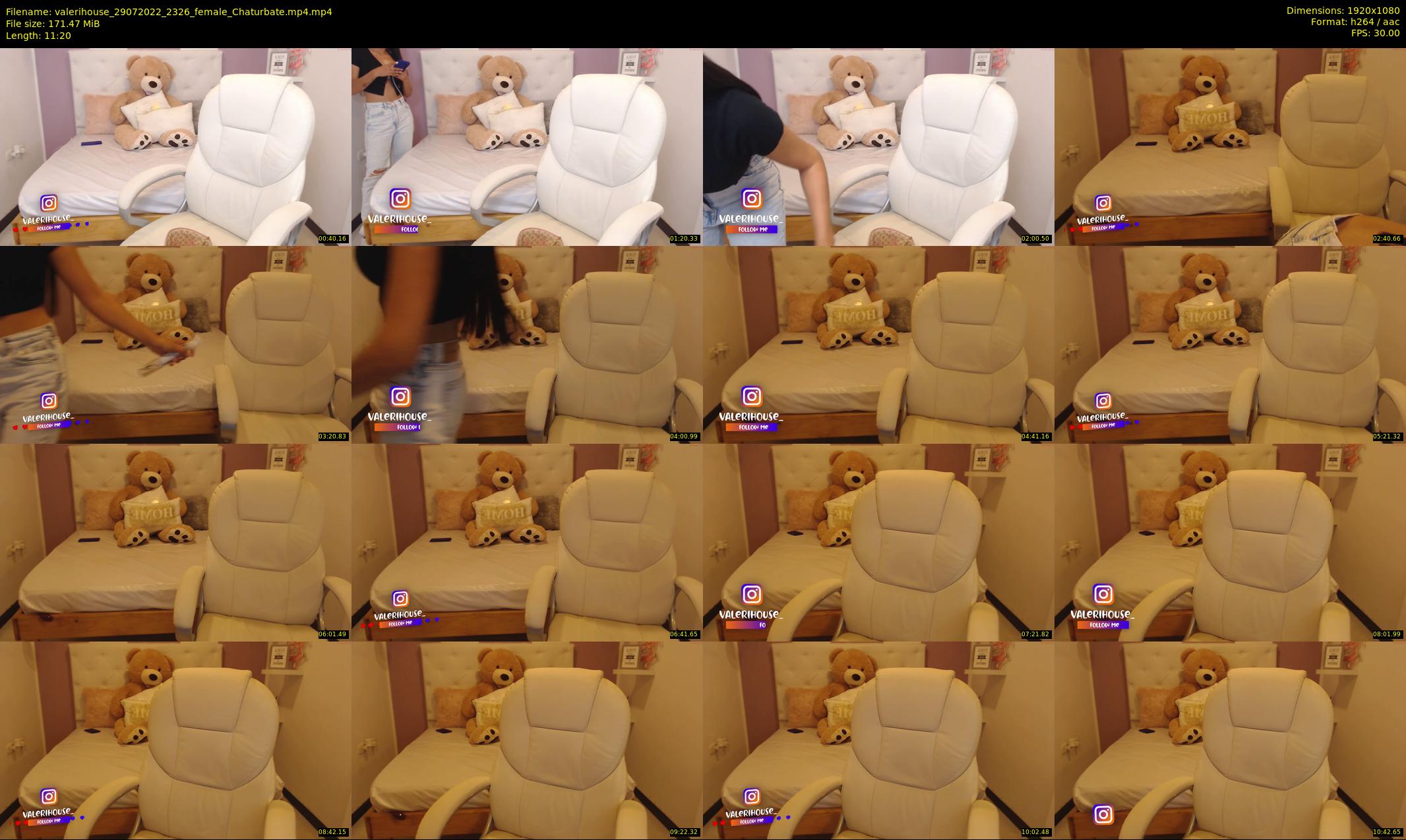 valerihouse — 12 minute Chaturbate female cam show recording, 1080p, Jul 29, 2022