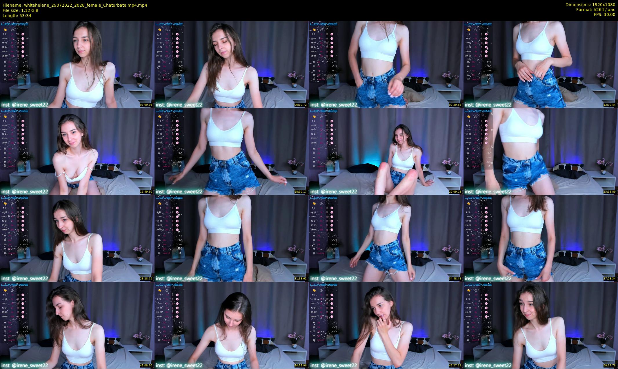 whitehelene — 54 minute Chaturbate female cam show recording, 1080p, Jul 29, 2022