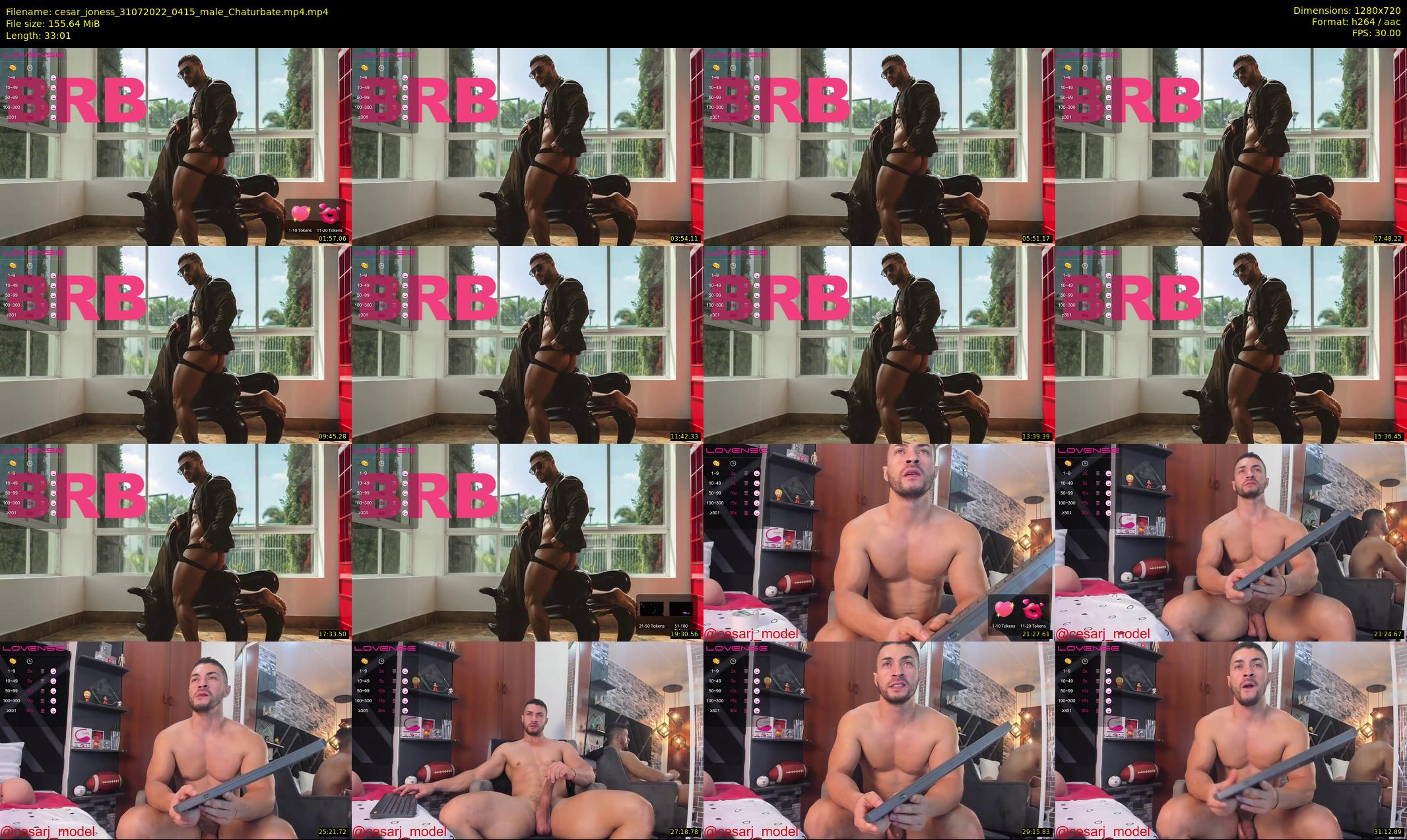 cesar_joness — 34 minute Chaturbate male cam show recording, 720p, Jul 31, 2022