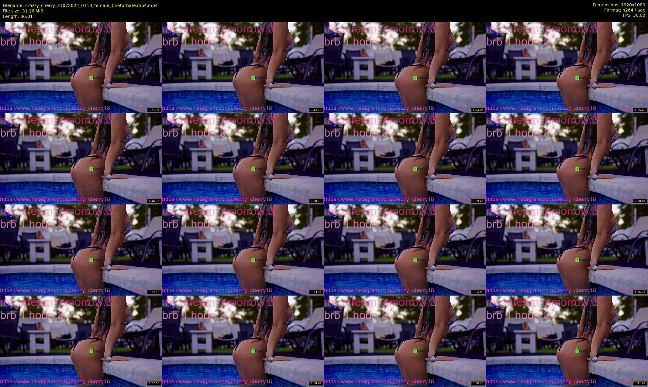 crazzy_cherry — 7 minute Chaturbate female cam show recording, 1080p, Jul 31, 2022