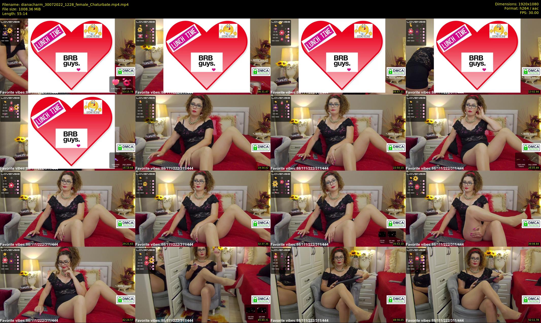 dianacharm — 56 minute Chaturbate female cam show recording, 1080p, Jul 30, 2022