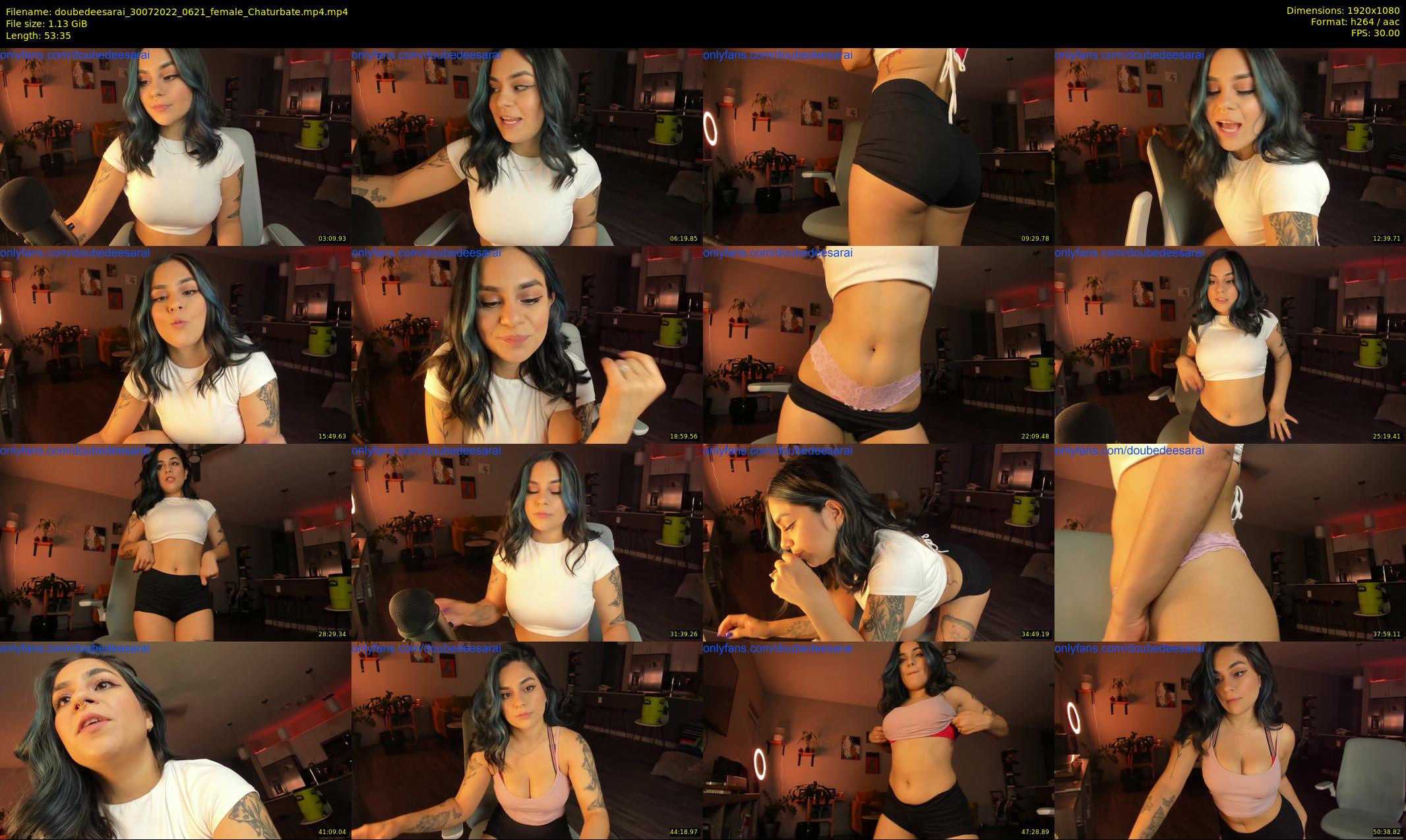doubedeesarai — 54 minute Chaturbate female cam show recording, 1080p, Jul 30, 2022