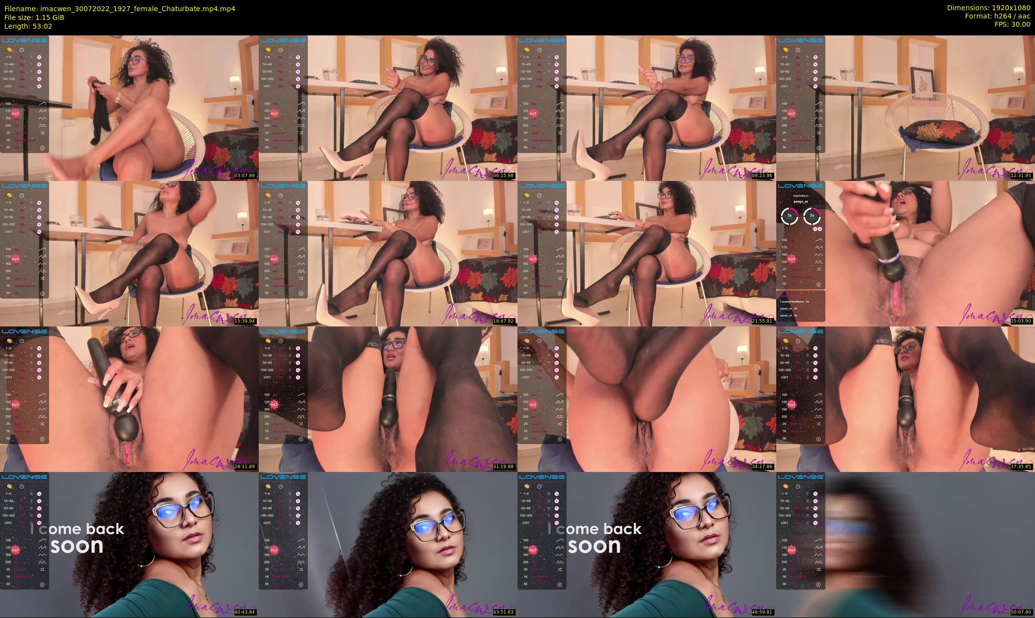 imacwen — 54 minute Chaturbate female cam show recording, 1080p, Jul 30, 2022
