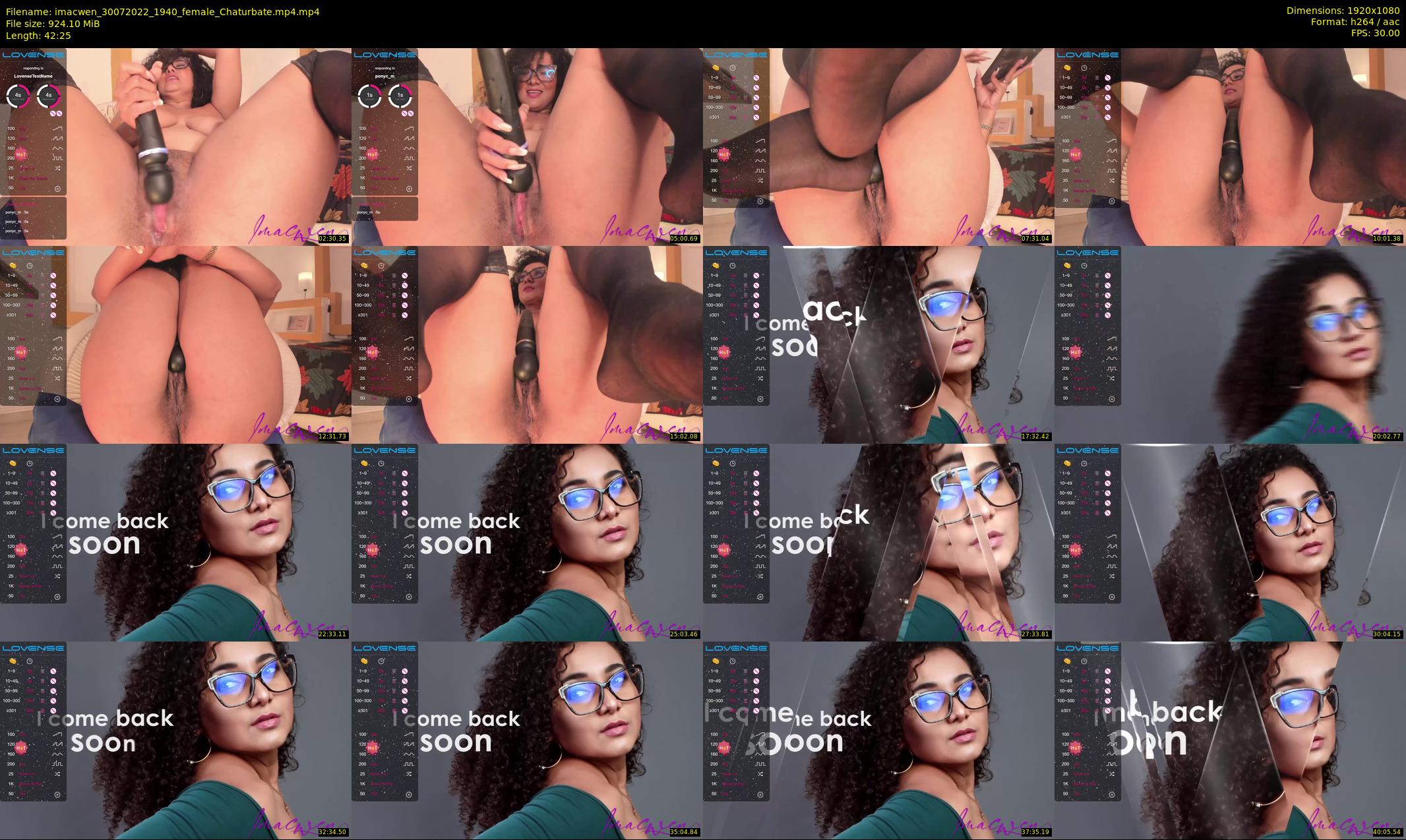 imacwen — 43 minute Chaturbate female cam show recording, 1080p, Jul 30, 2022