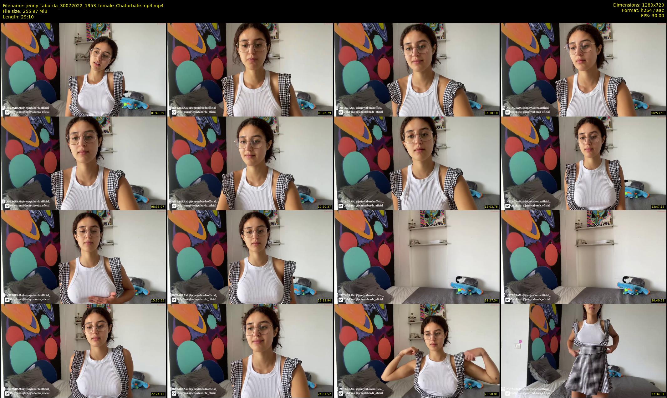 jenny_taborda — 30 minute Chaturbate female cam show recording, 720p, Jul 30, 2022