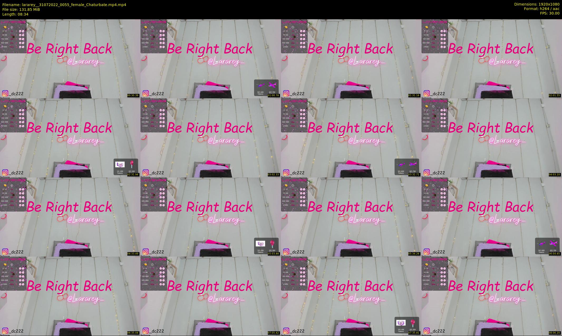 lararey_ — 9 minute Chaturbate female cam show recording, 1080p, Jul 31, 2022