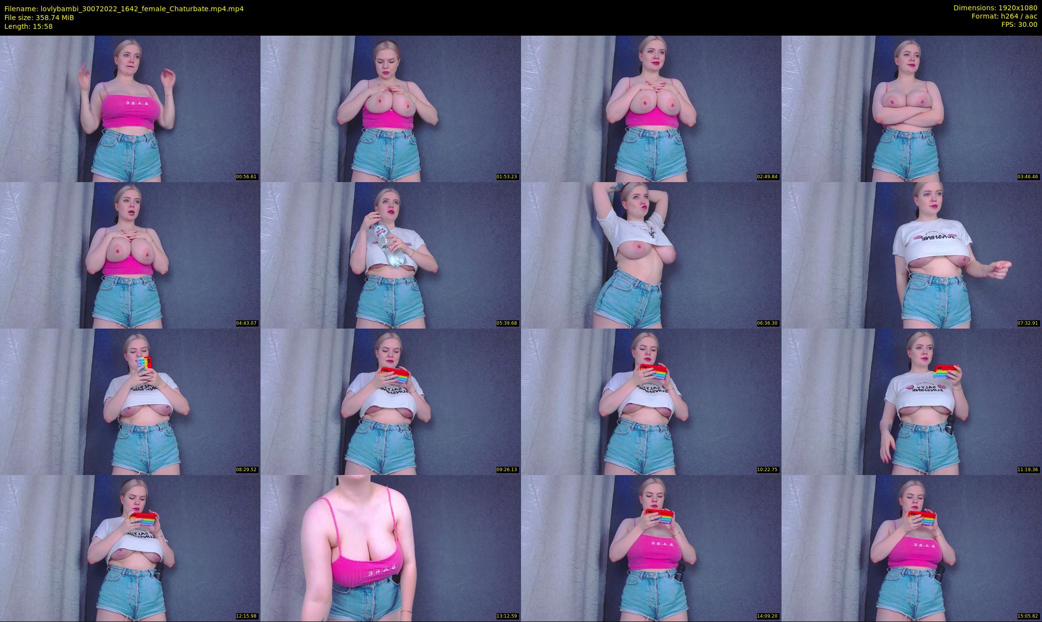 lovlybambi — 16 minute Chaturbate female cam show recording, 1080p, Jul 30, 2022